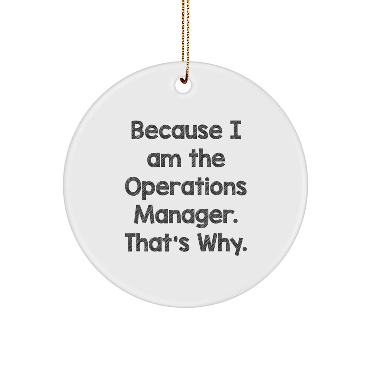 Christmas Gift for Her Operations Manager Circle Ornament Present - Image 1
