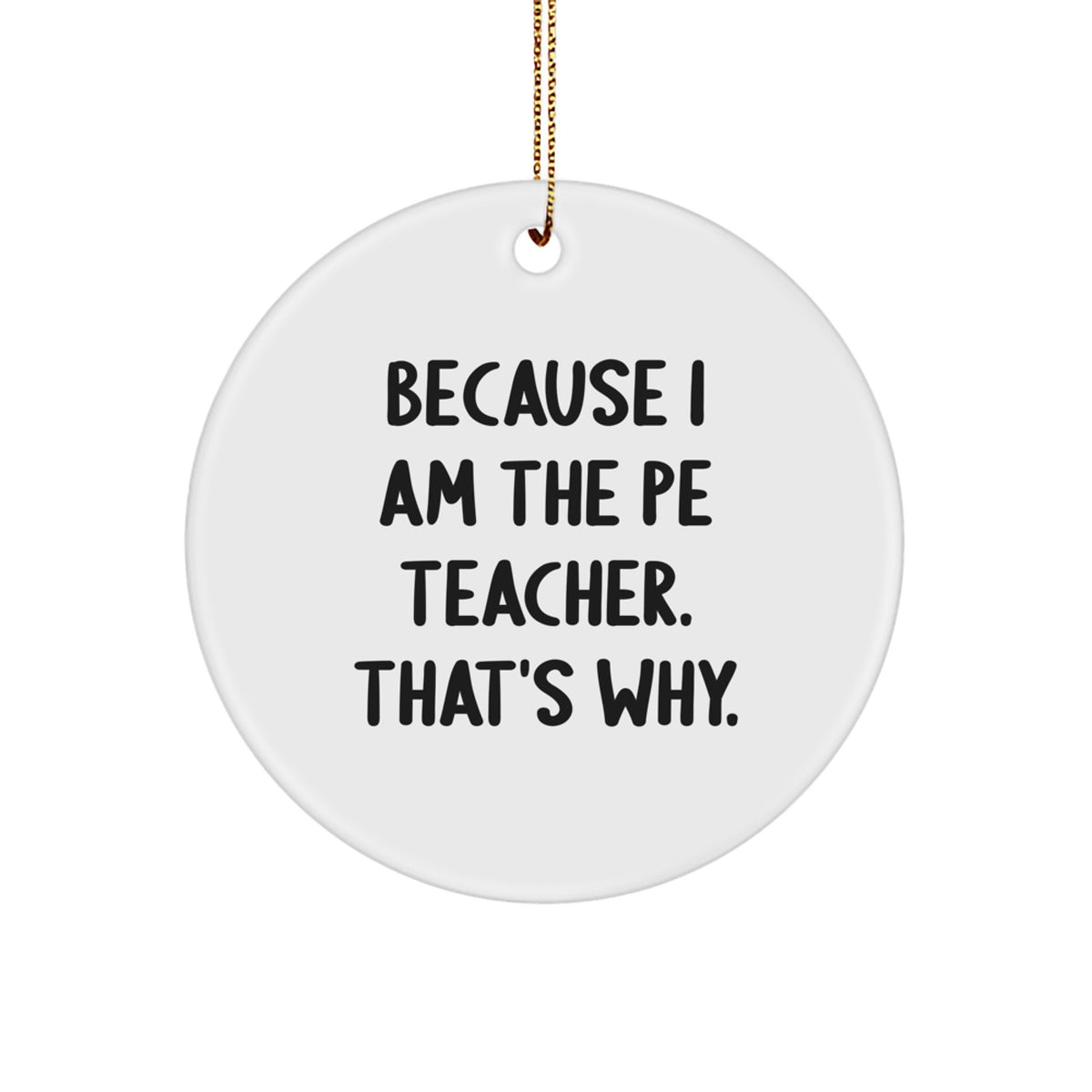 PE Teacher Keepsake Christmas Ornament for Him Gift - Image 1