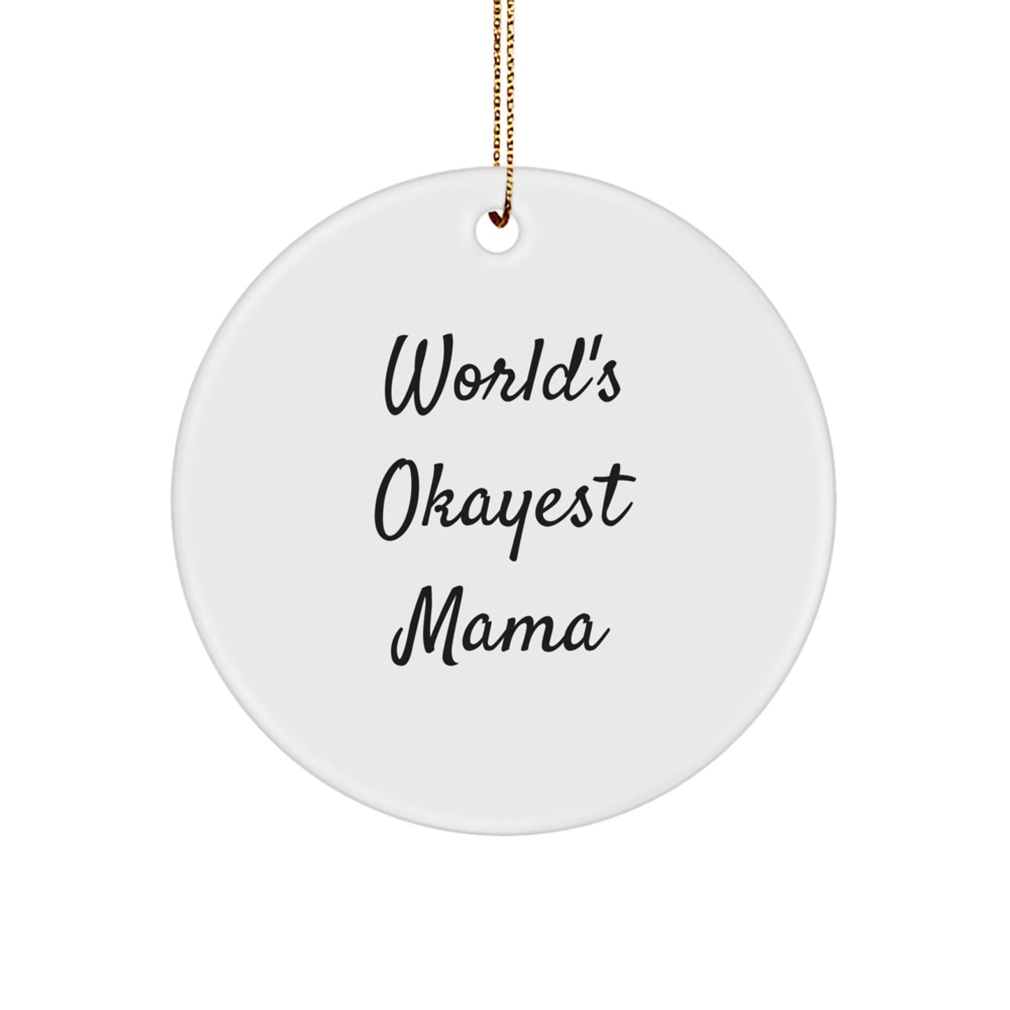 Mama Treasure Circle Ornament for a Daughter Christmas Gift - Image 1