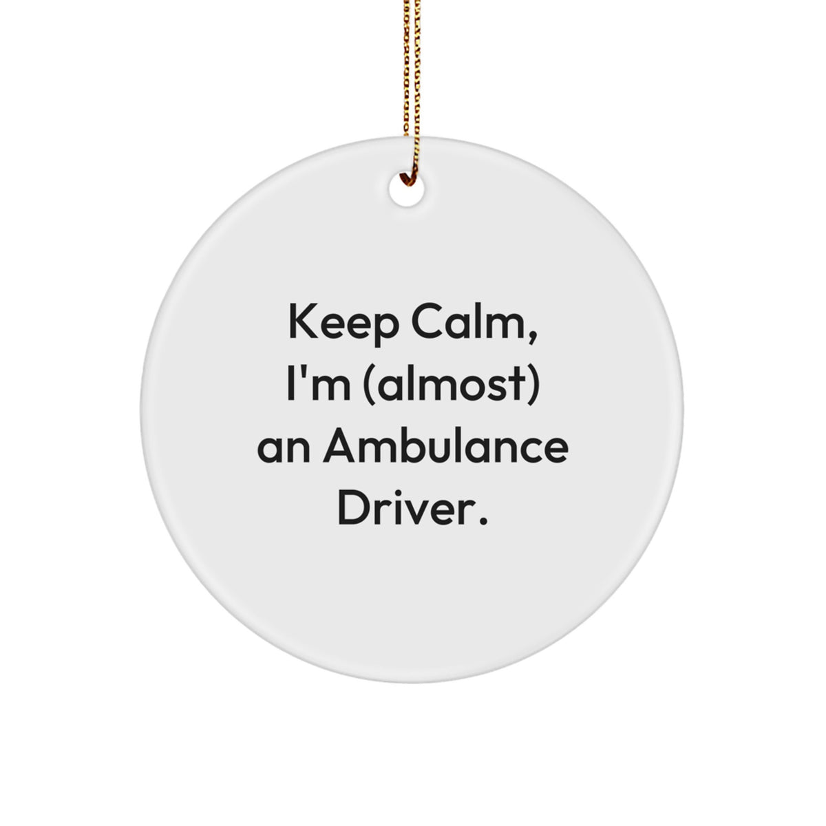 Ambulance Driver Keepsake Holiday Christmas Ornament for Him Gift - Image 1
