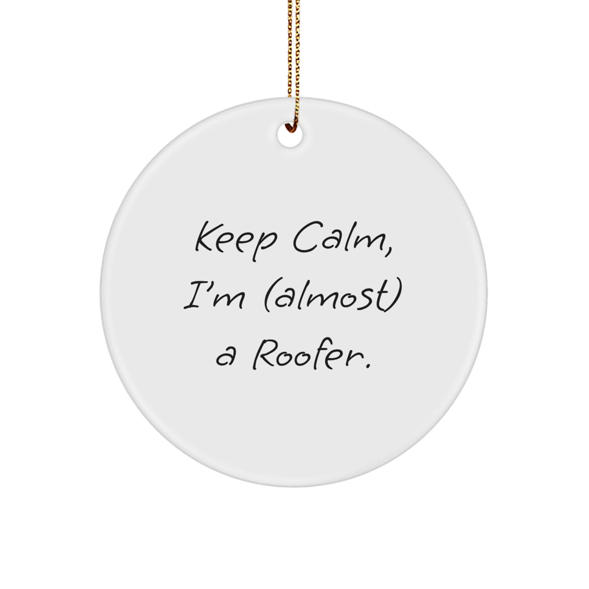 Christmas Gift for Her Roofer Keepsake Ornament Present White - Image 1