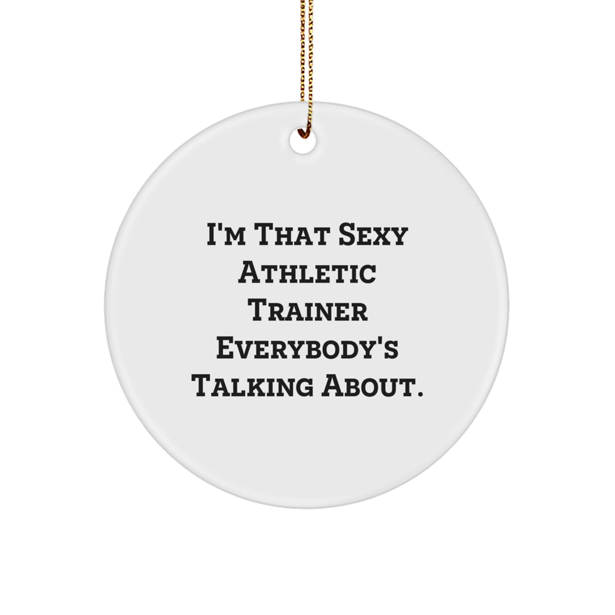 Favorite Athletic Trainer Circle Ornament for Kids Christmas Gift - Image 1
