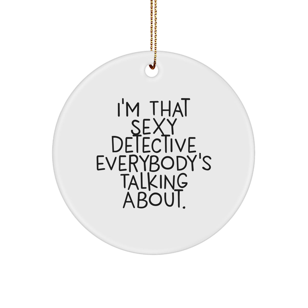 Detective Keepsake Christmas Ornament for Him Gift - Image 1