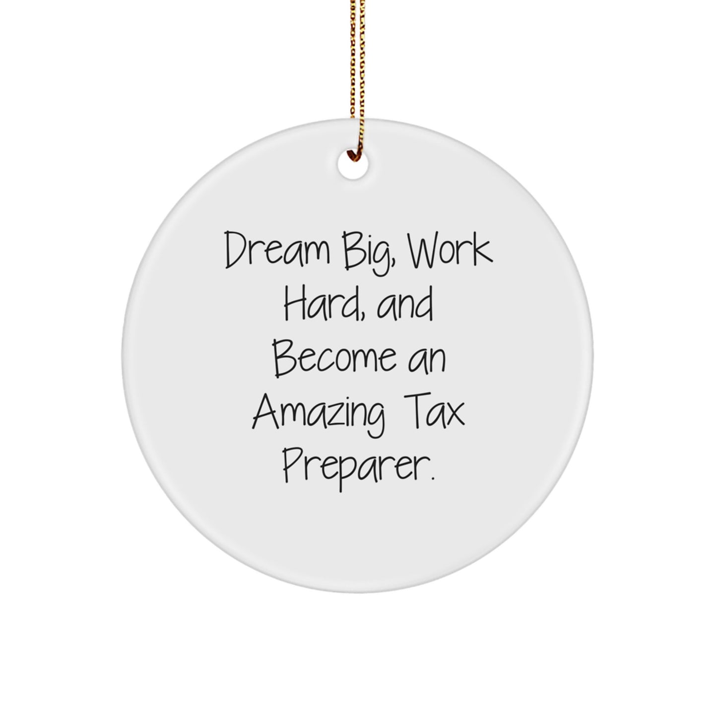 Tax Preparer Gifts from Men to Women - Funny Circle Ornament for Christmas Unique Gifts - Image 1