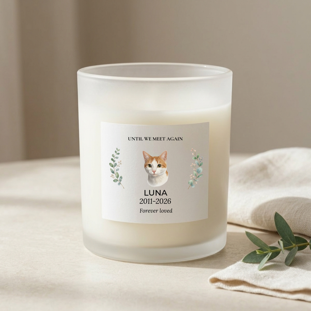 Personalized Pet Memorial Candle – Until We Meet Again