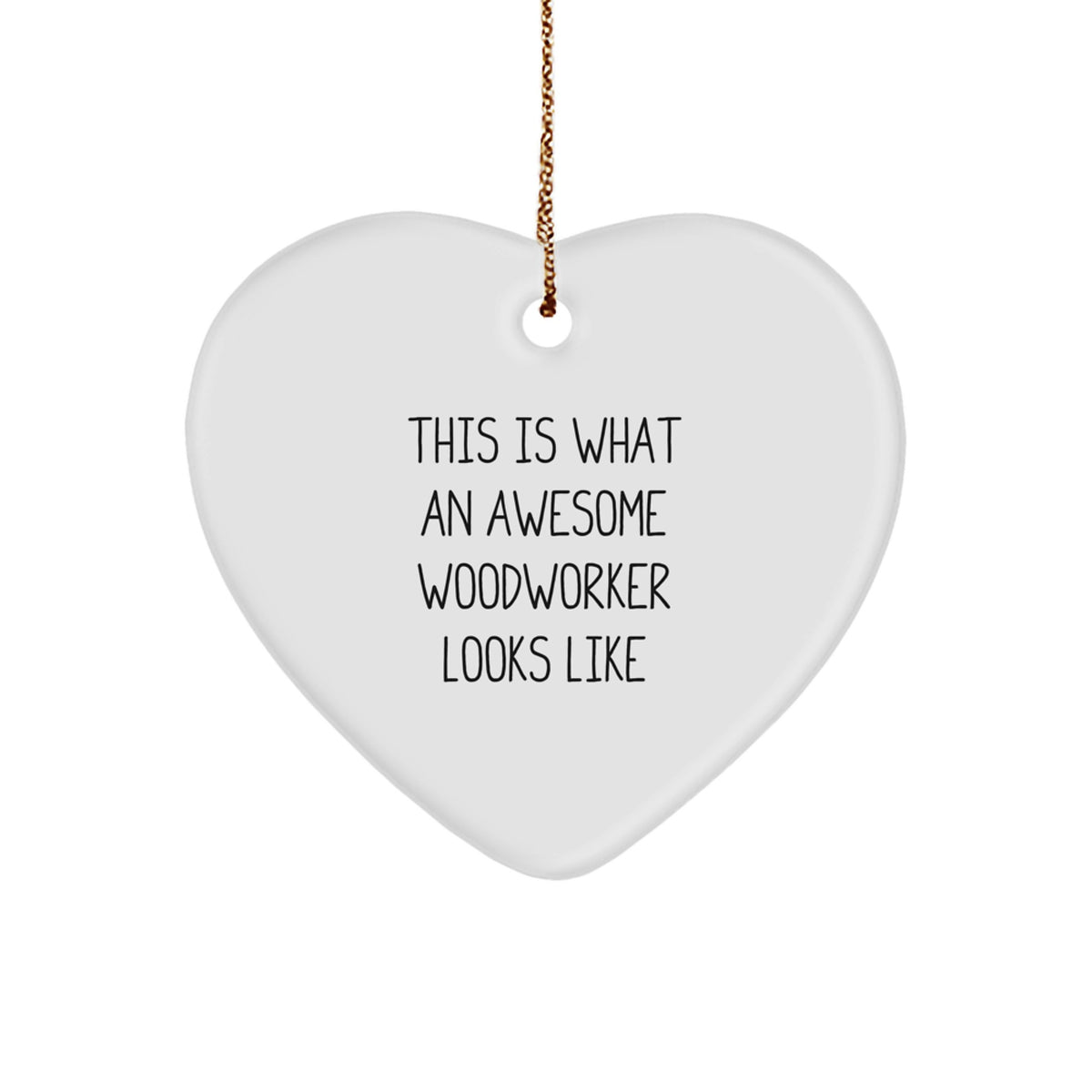 Heart Ornament Gifts from Friends and Family to Woodworker Men and Women, Christmas Unique Woodworking Decor for Awesome Woodworkers - Image 1