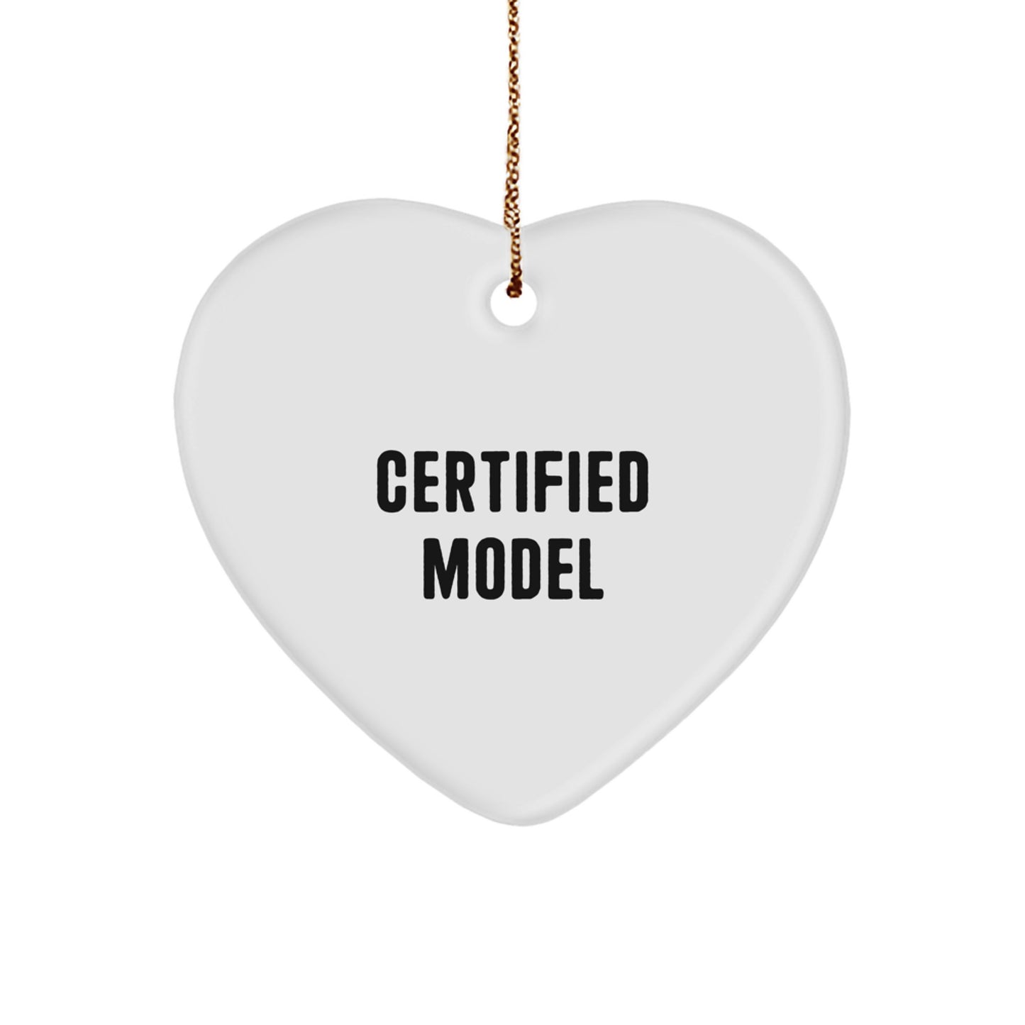 Funny Model Gifts from Friends for Christmas - Heart Ornament with Inspirational Quote, Unique and Lightweight - Image 1