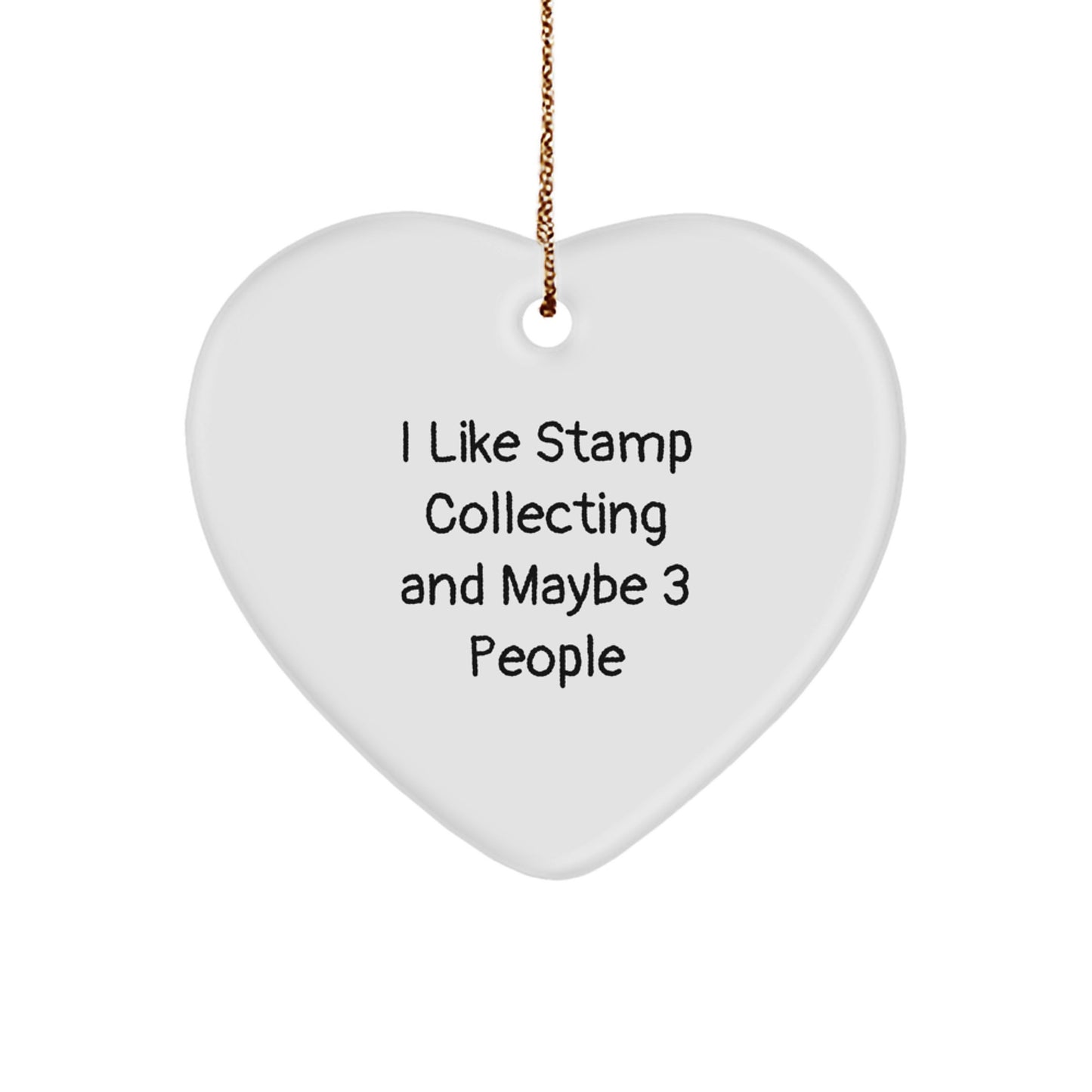 Funny Stamp Collecting Gifts from Men for Friends - Heart Ornament for Christmas - Image 1