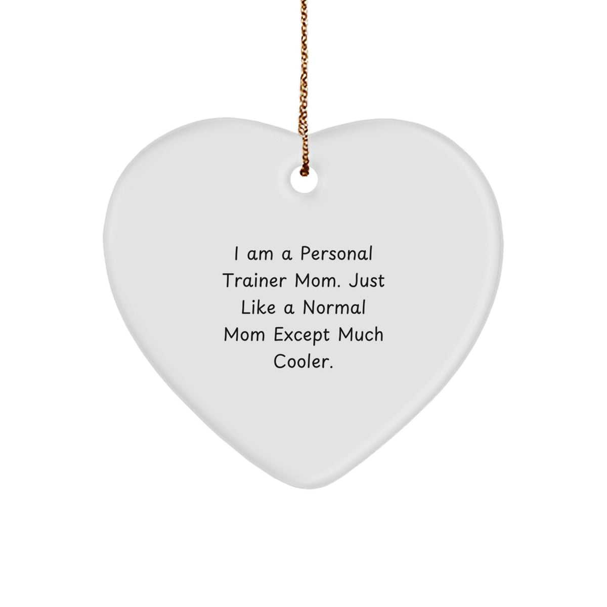 Christmas Gift for Her Personal Trainer Mom Heart Ornament Present - Image 1