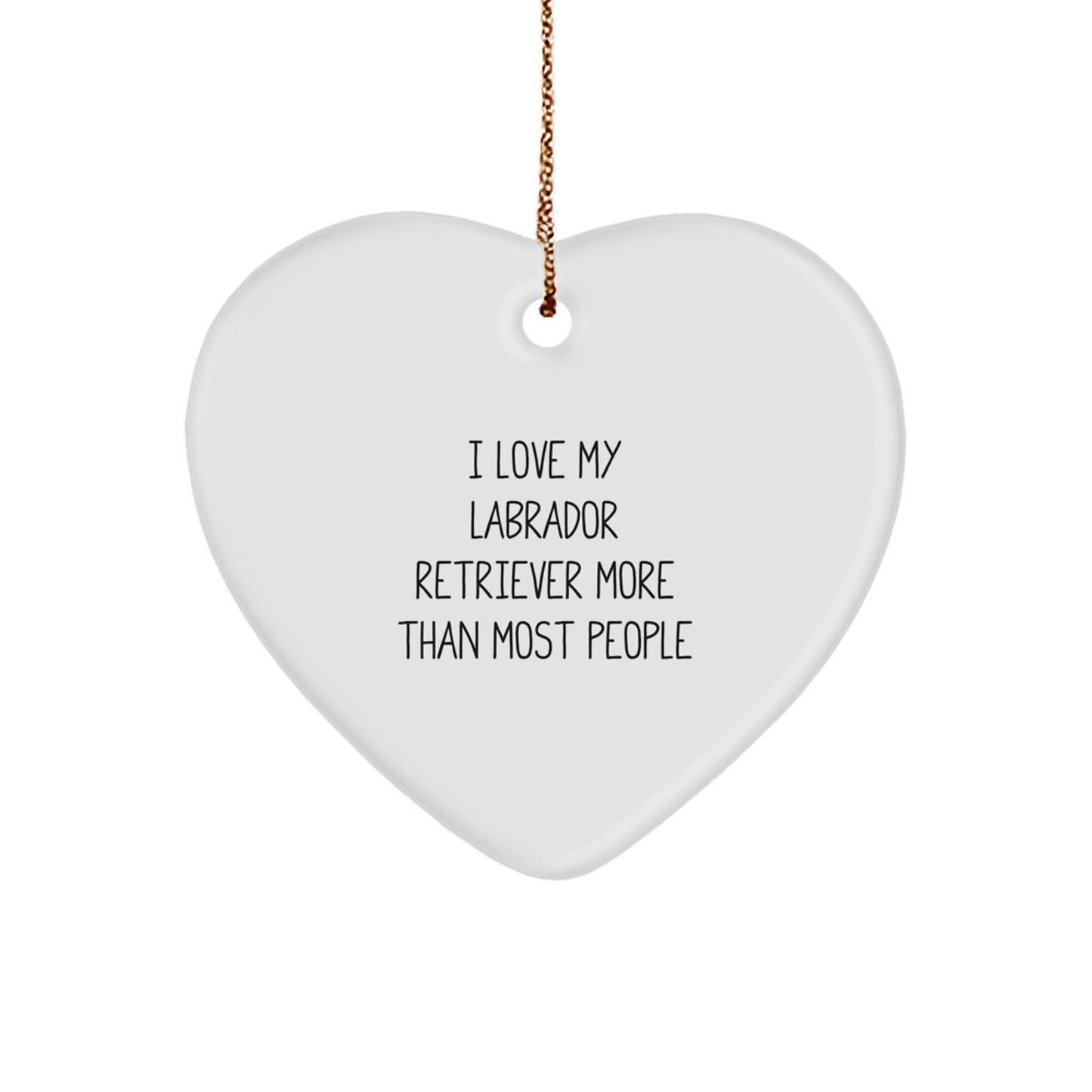 Labrador Retriever Dog Lovers' Heart Ornament, Gifts from Friends for Family, Christmas Unique Gift Idea - Image 1