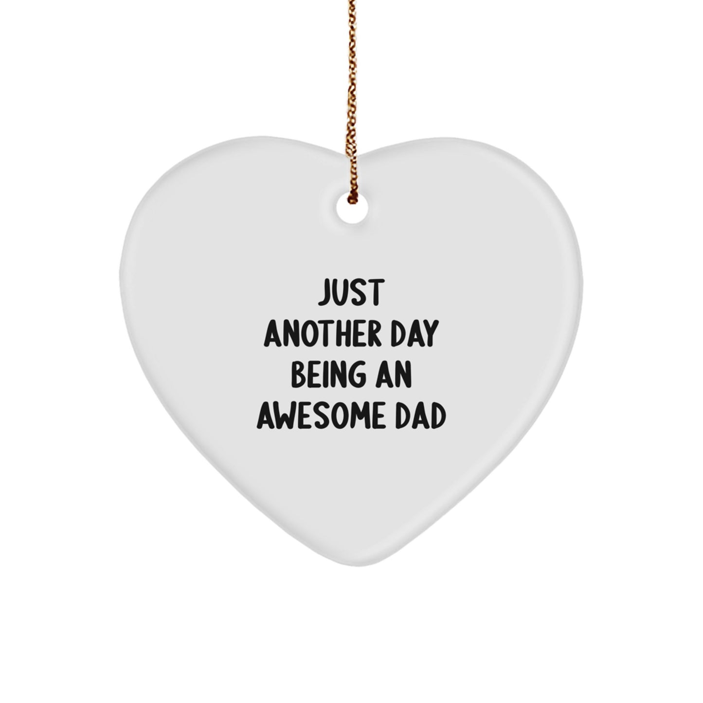 Funny Dad Heart Ornament Gifts from Men to Father for Christmas Unique Presents - Image 1