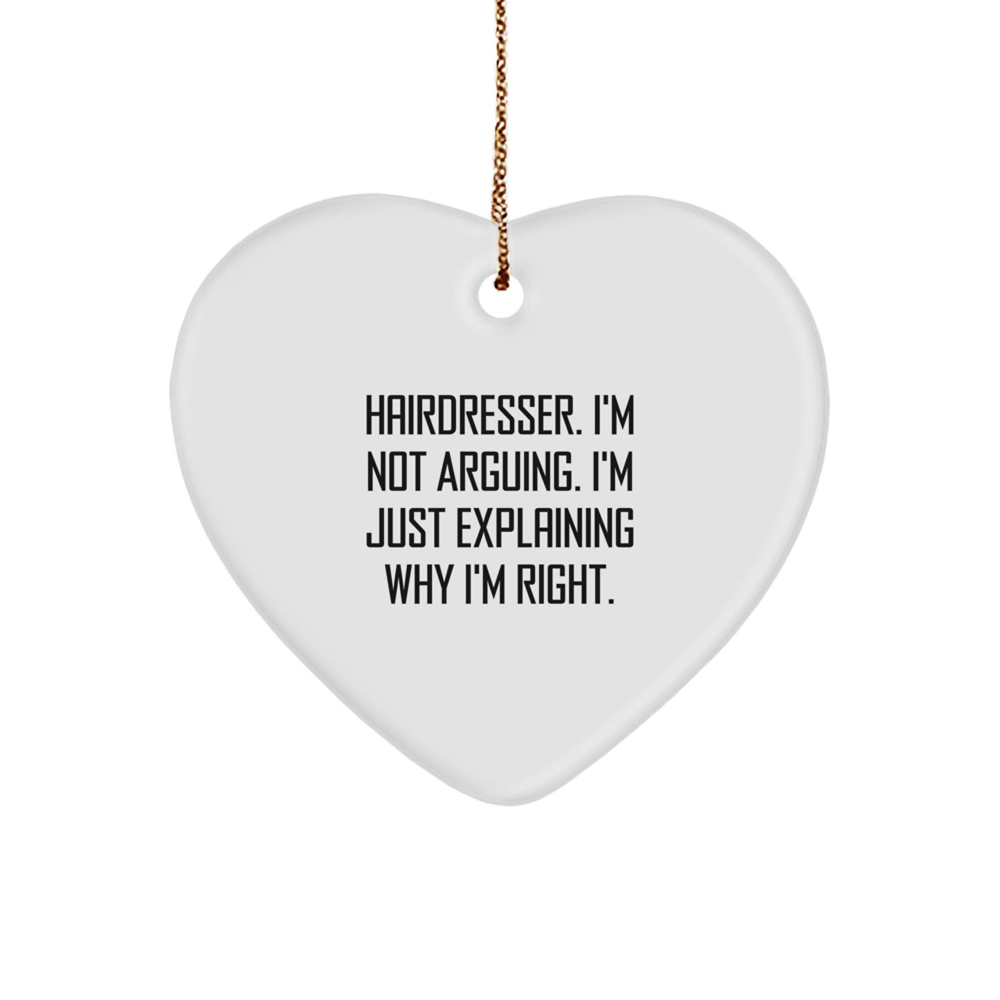 Funny Hairdresser Gifts from Friends for Hairdresser Christmas Unique Ornaments Heart Shaped Decorations - Image 1