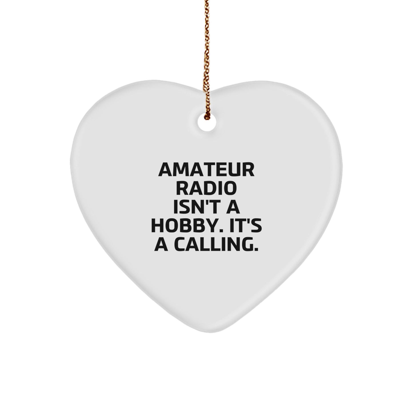 Funny Amateur Radio Heart Ornaments for Christmas Unique Gifts from Family, Friends, or Coworkers - Perfect for Amateur Radio Enthusiasts - Image 1