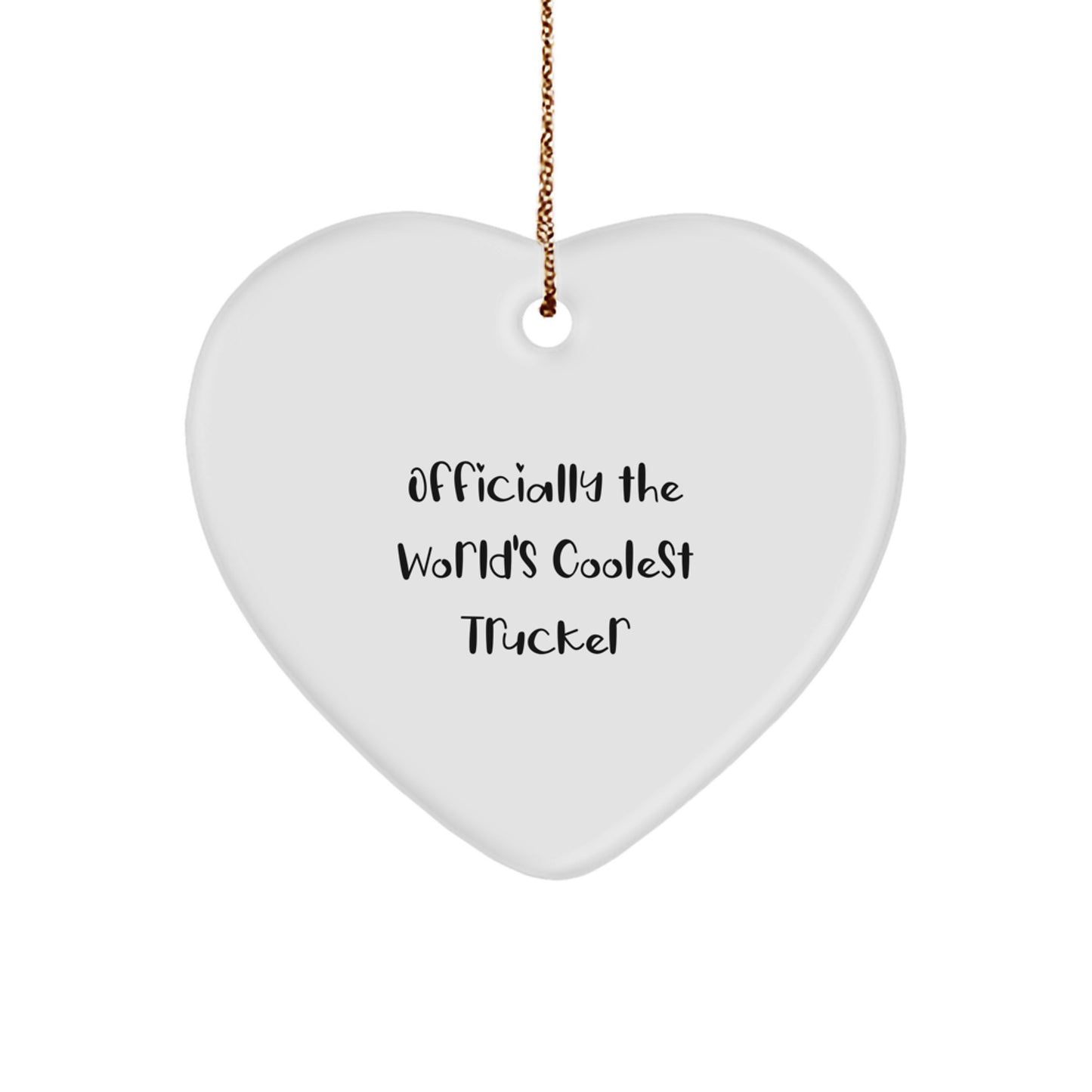 Trucker Heart Ornament Gifts from Men for Trucker Christmas Unique Gifts - Image 1