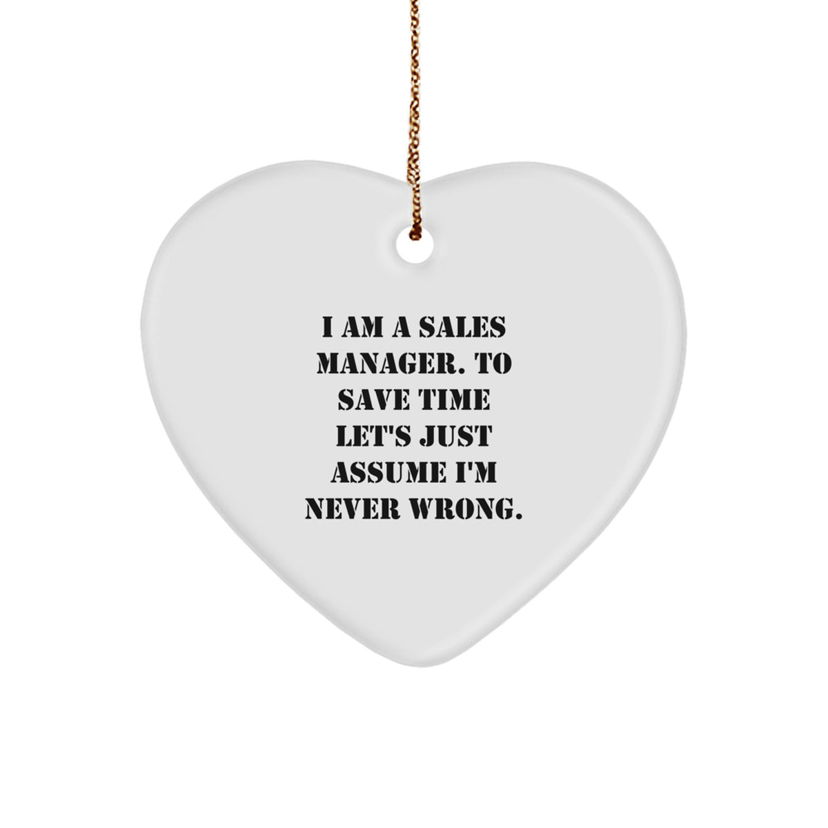 Funny Sales Manager Heart Ornament Gifts from Coworkers to Sales Managers for Christmas - Image 1