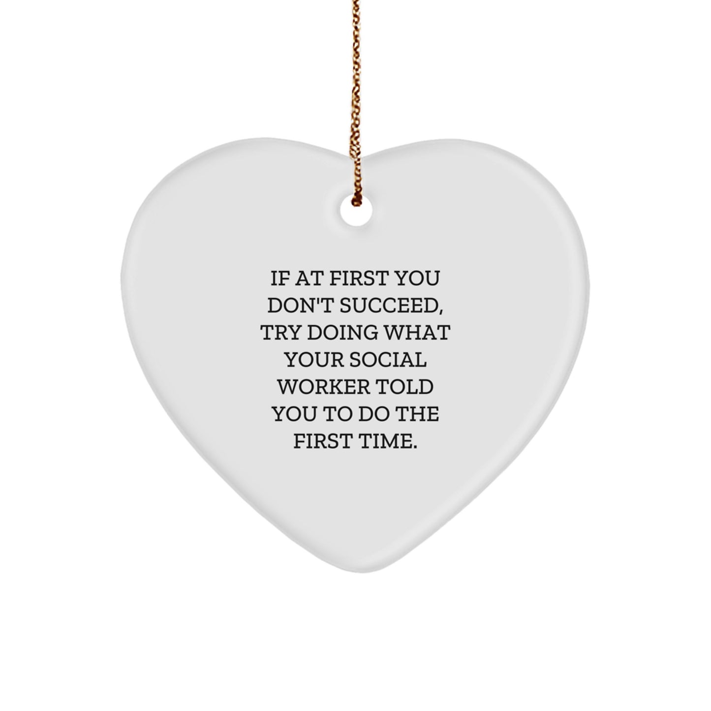 Funny Social Worker Heart Ornament Gifts from Friends for Coworkers on Christmas Unique - Image 1