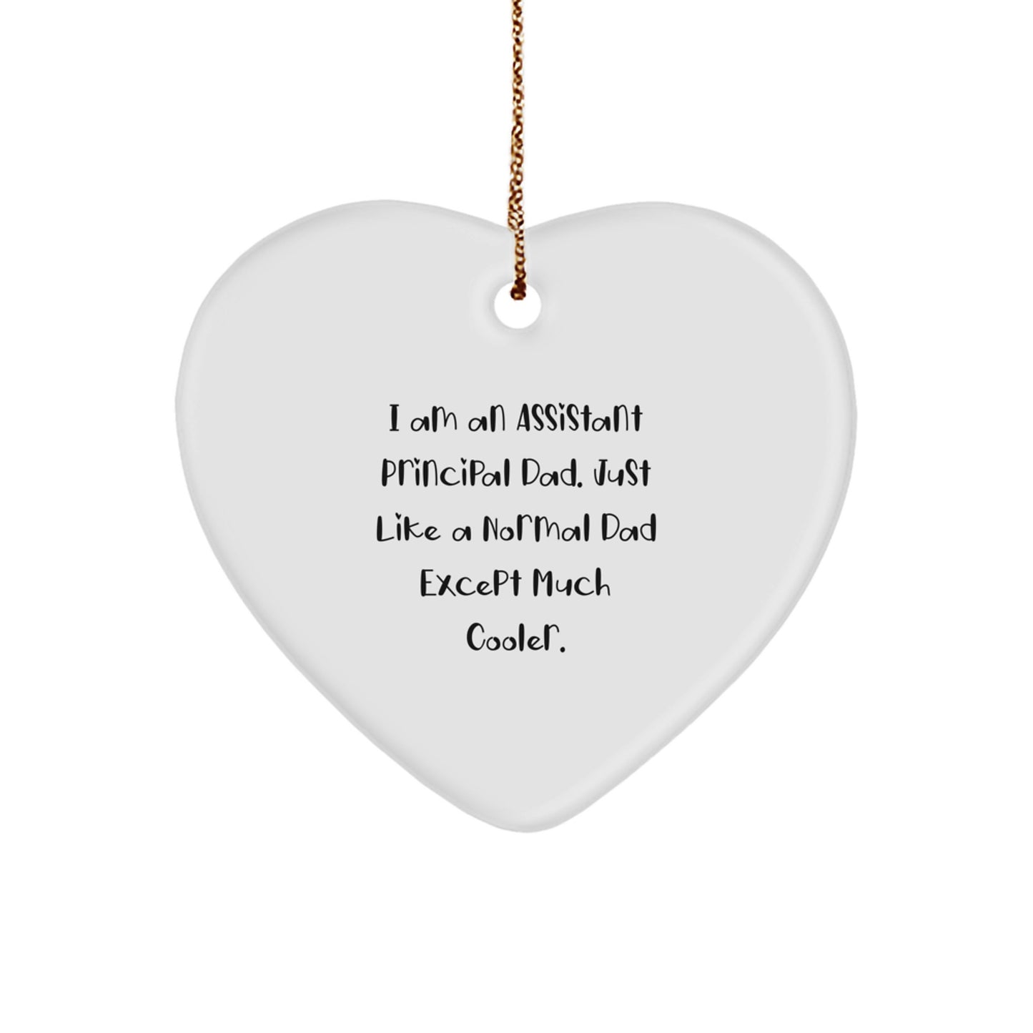 Assistant Principal Gifts for Men - Funny Heart Ornament from Dad - Christmas Unique Gifts for Assistant Principals - Image 1