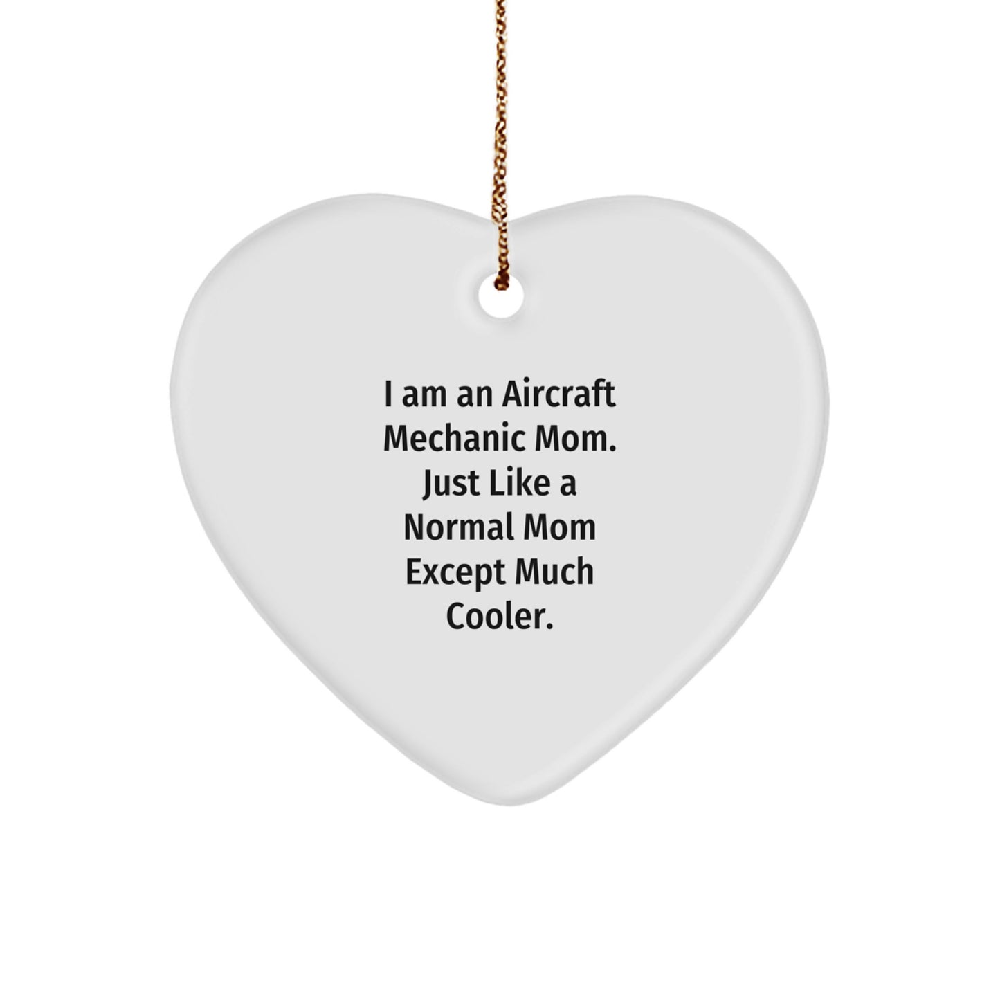 Aircraft Mechanic Mom Keepsake Christmas Ornament for Him Gift - Image 1