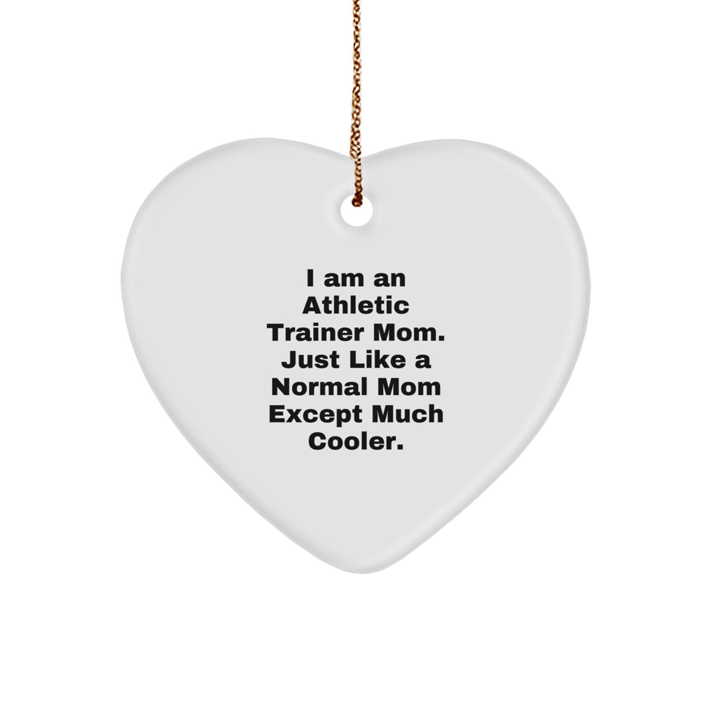 Funny Athletic Trainer Mom Gifts for Dad - Heart Ornament, Gifts from Family, Christmas Unique Gifts for Athletic Trainer Men - Image 1