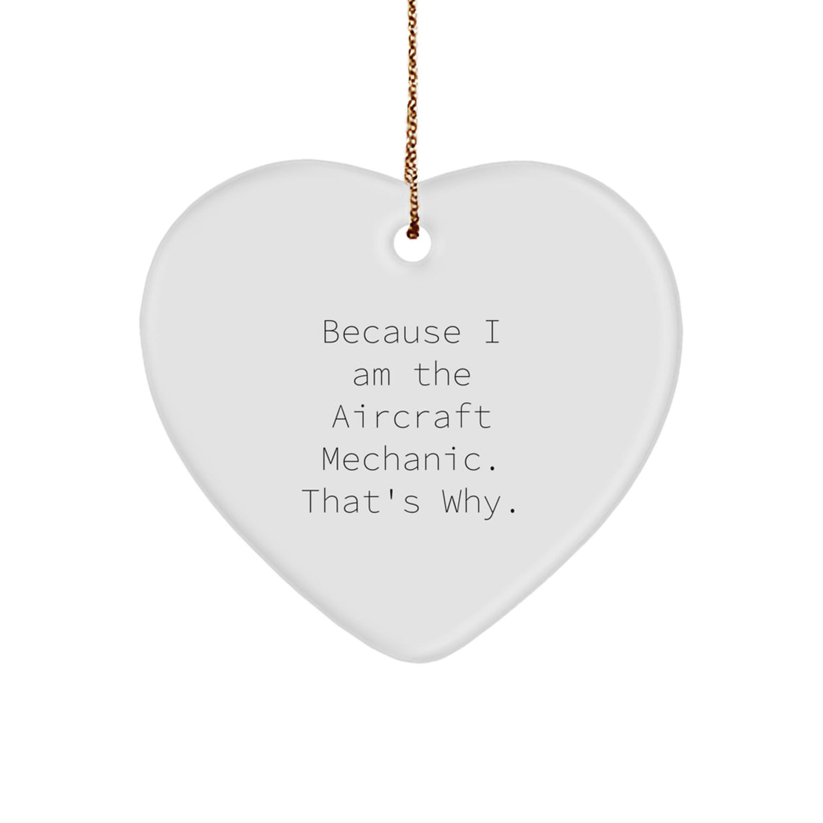 Aircraft Mechanic Keepsake Christmas Holiday Ornament for Him Gift - Image 1