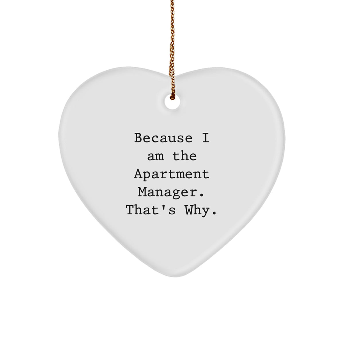 Apartment Manager Keepsake Christmas Ornament for Him Gift - Image 1