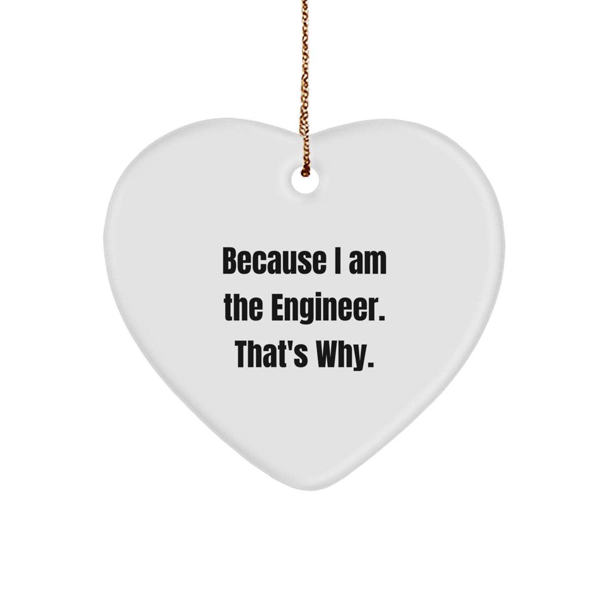 Christmas Gift for Her Engineer Heart Ornament Present Bright - Image 1