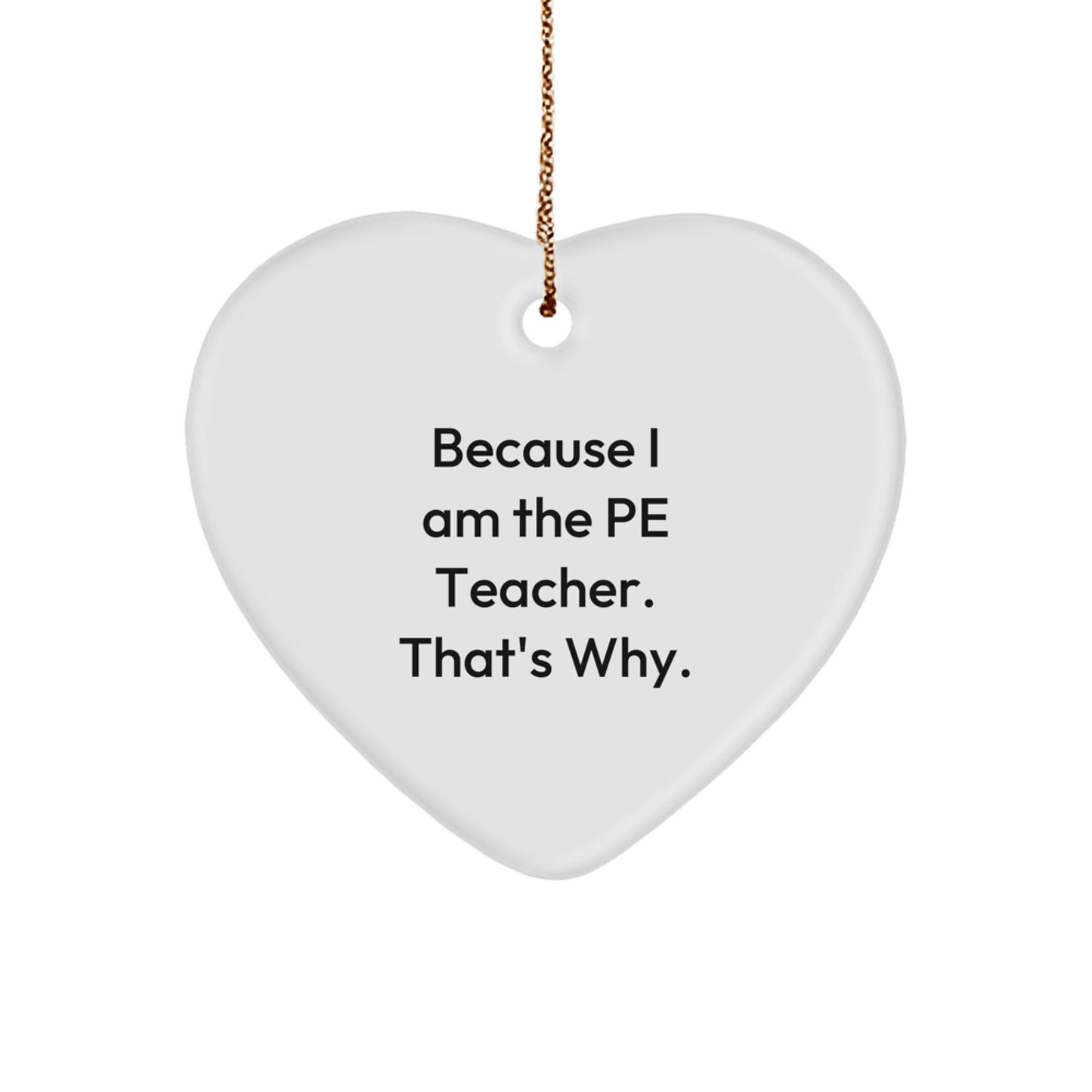 Bold PE Teacher Christmas Ornament Memento for Roommates Gift - Image 1