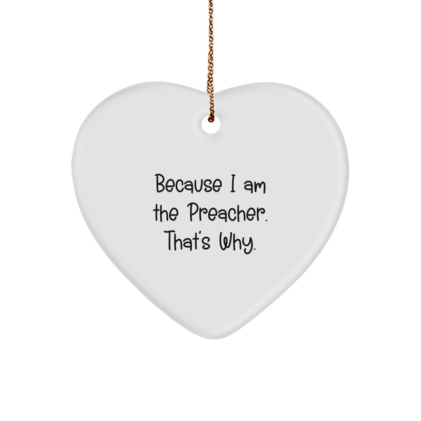 Funny Preacher Heart Ornament Gifts from Men to Preachers for Christmas Unique Presents - Image 1
