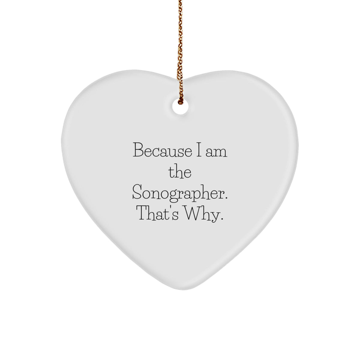 Sonographer Treasure Heart Ornament for Family Christmas Gift - Image 1