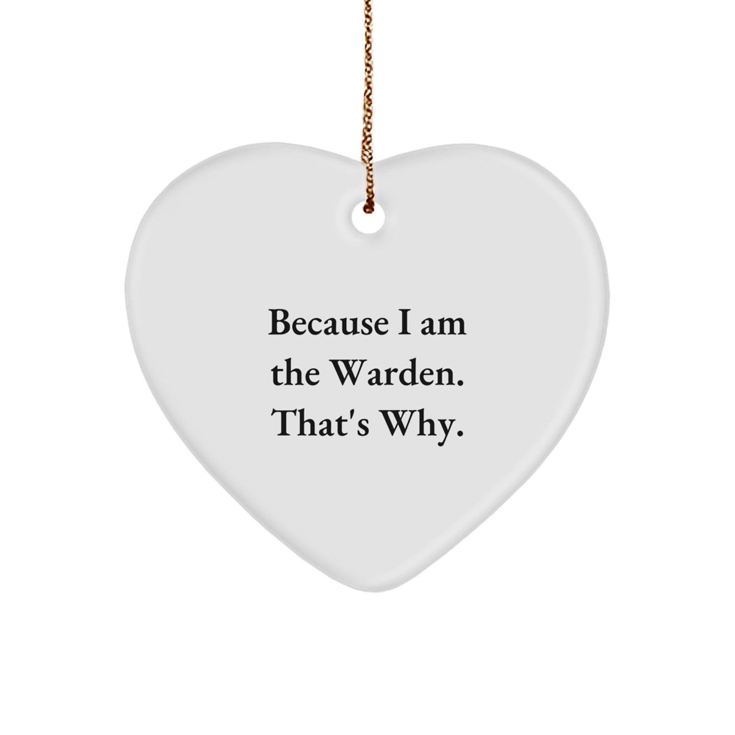 Warden Heart Ornament Favorite for Kids Christmas Gift - Image 1