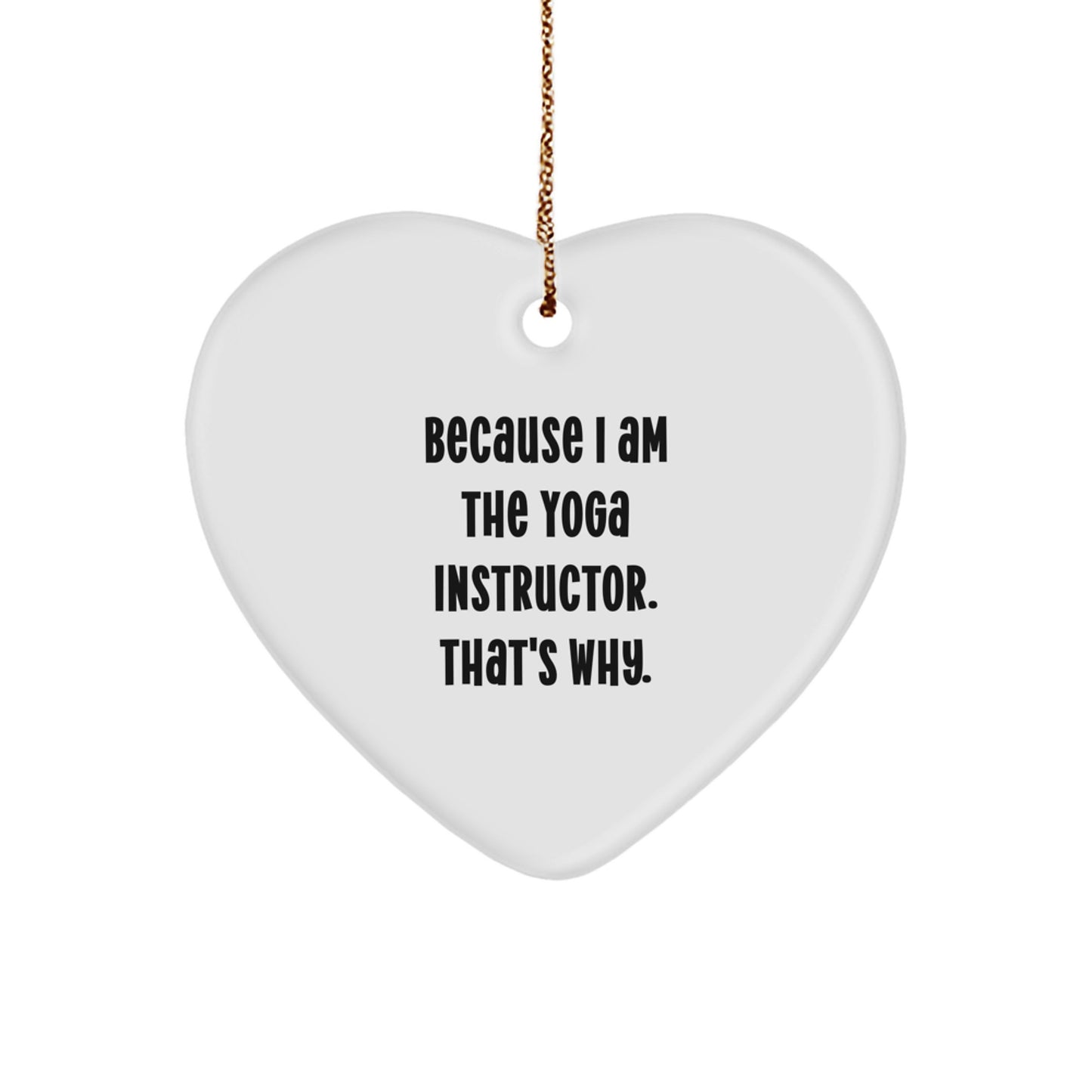 Playful Yoga Instructor Christmas Ornament for Roommates Memento Gift - Image 1