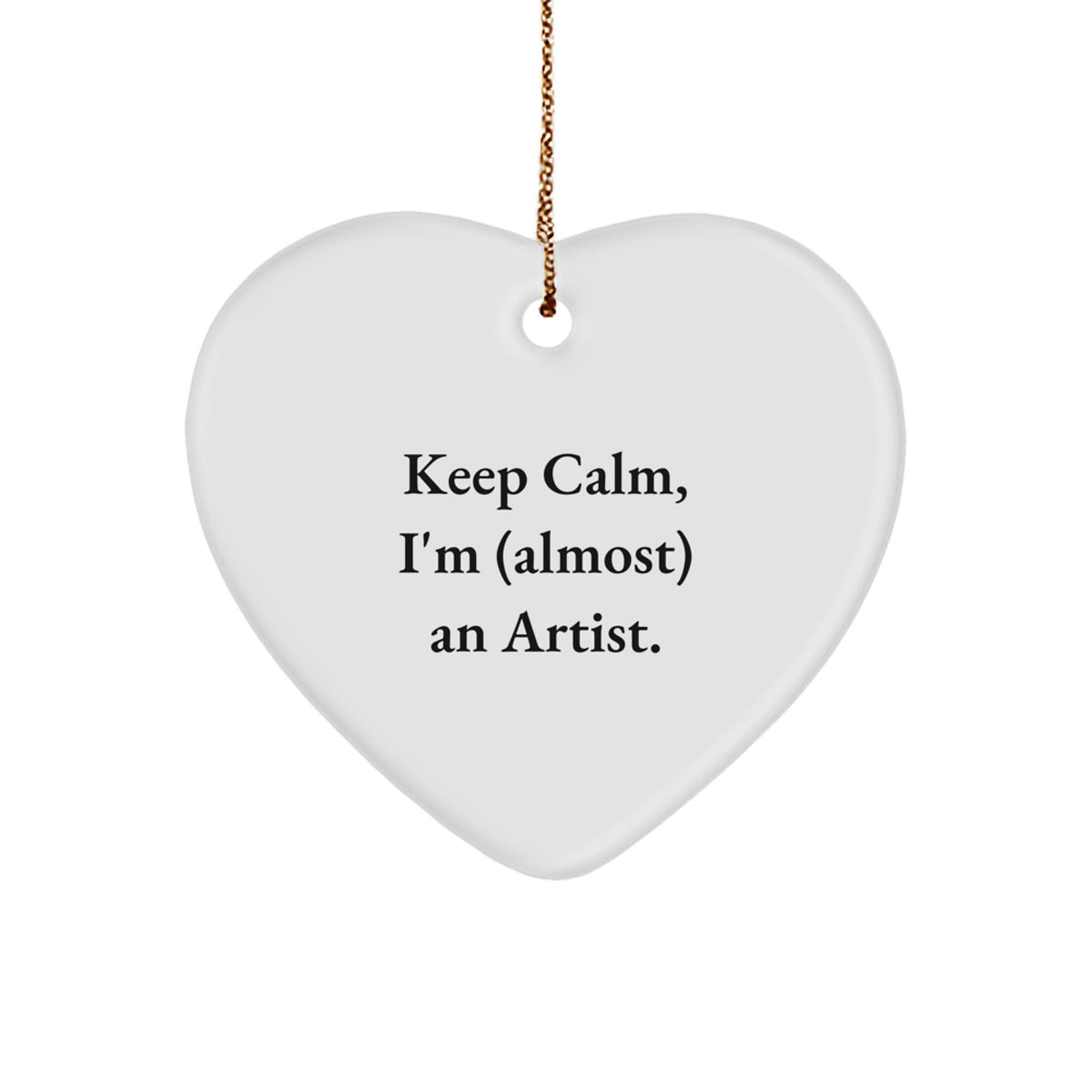 Christmas Ornament Gift for Kids Keep Calm, I'm (Almost) An Artist - Image 1