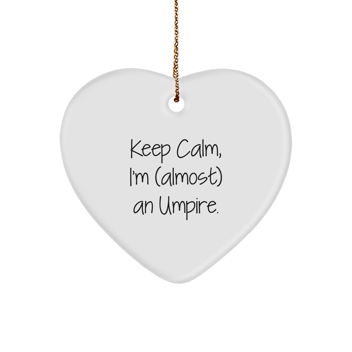 Umpire Heart Ornament Idea for Coworkers Christmas Gift - Image 1