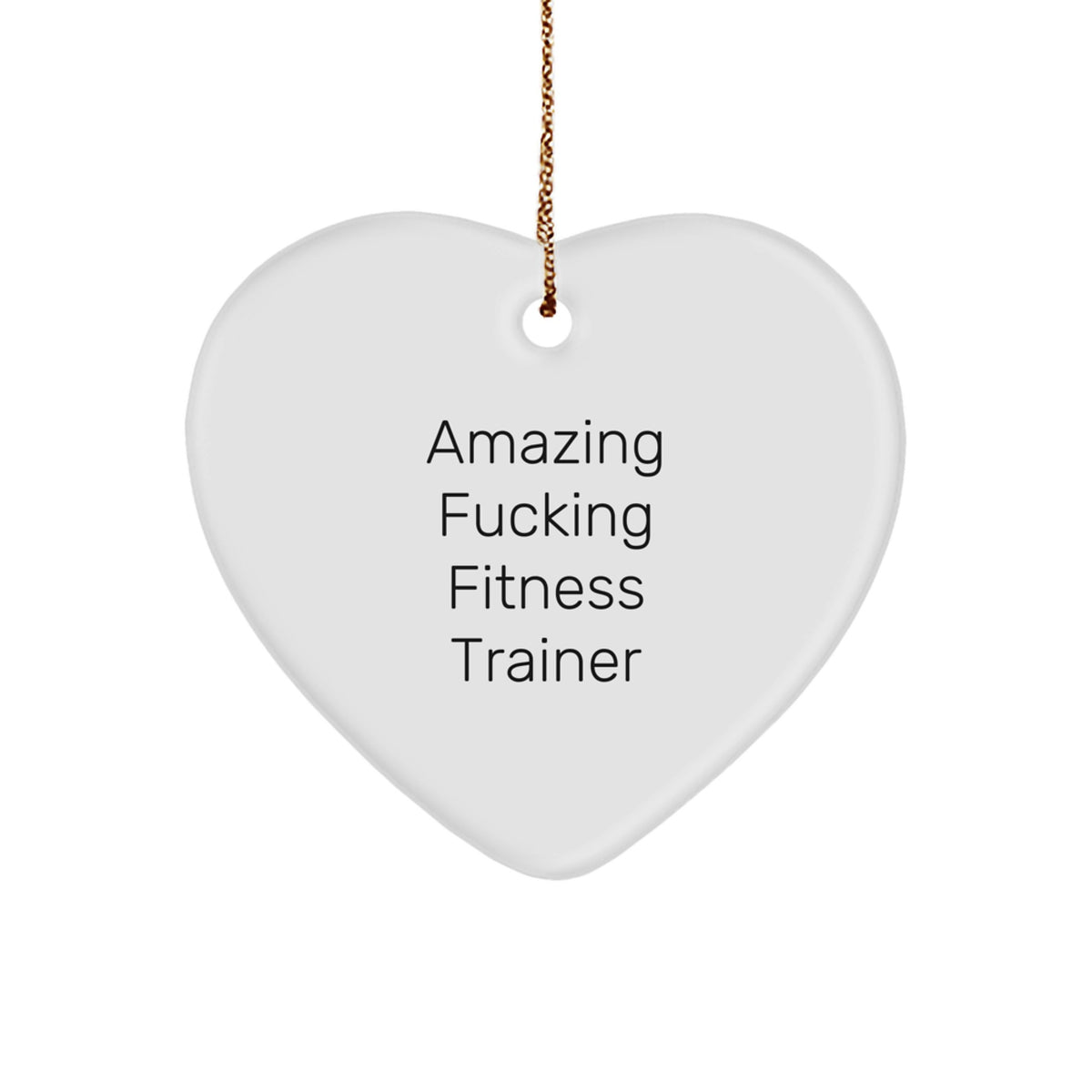 Hilarious Christmas Ornament Gift for Friends - Amazing Fucking Fitness - Image 1