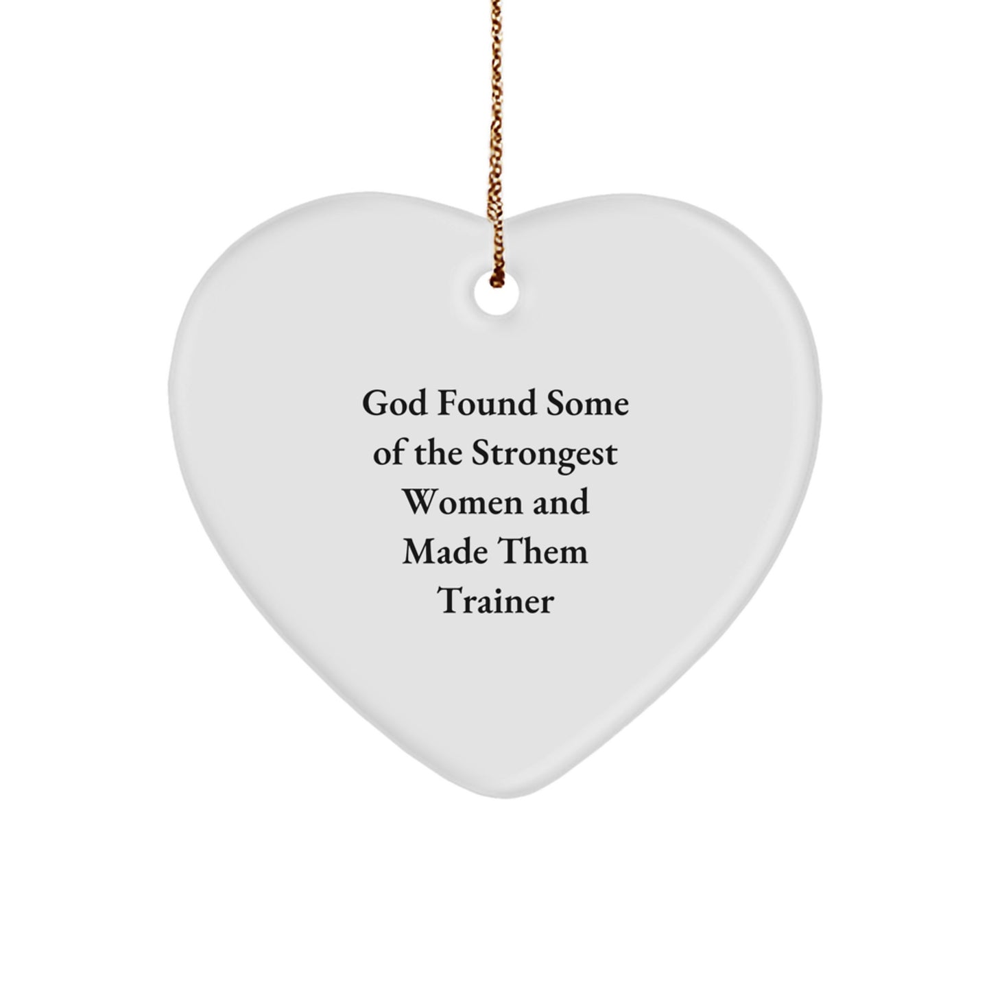 Funny Trainer Heart Ornament Gifts from Men to Women Coworkers Friends Family - Image 1