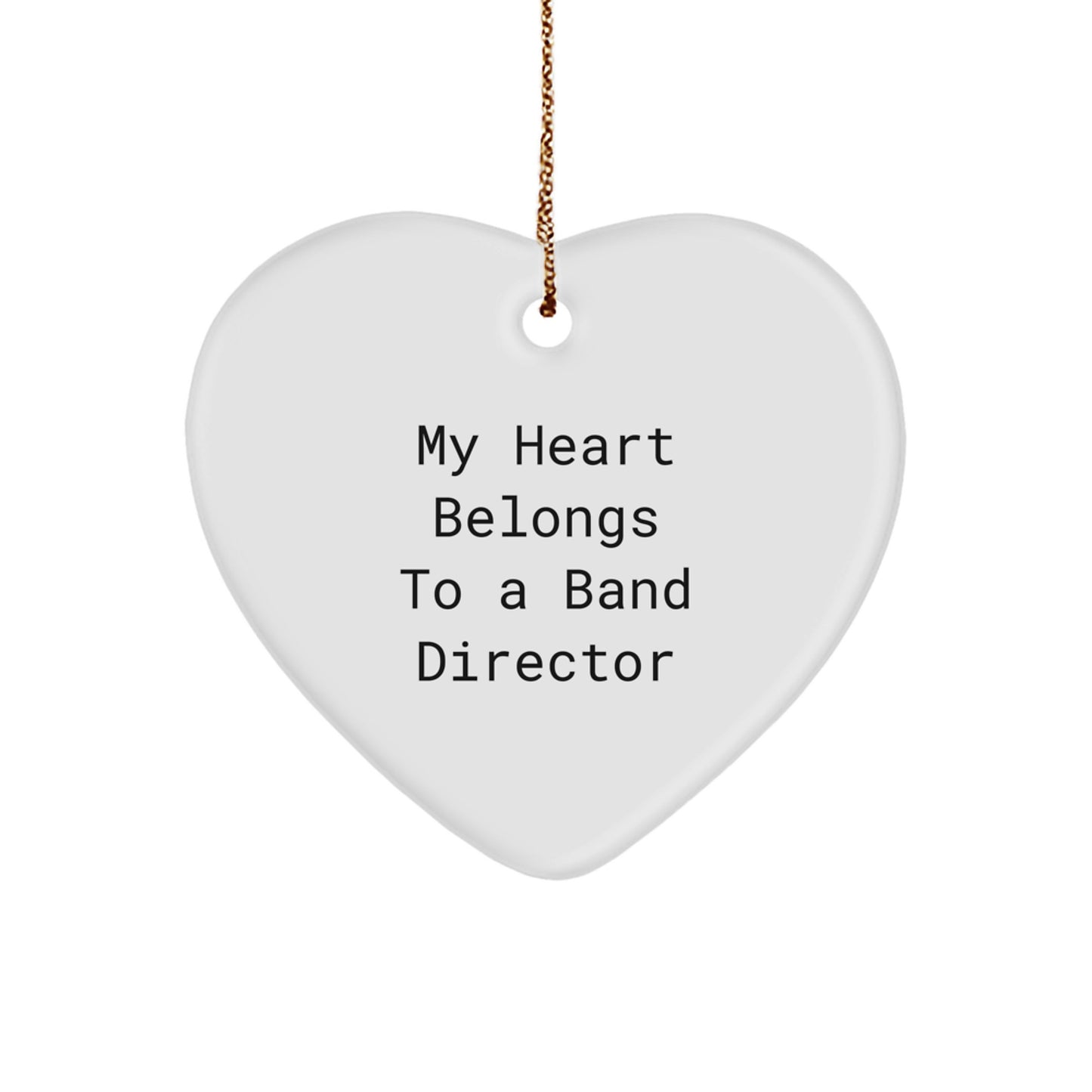 Funny Band Director Heart Ornament Gifts from Men to Band Director Friends Unique Christmas Decorations - Image 1