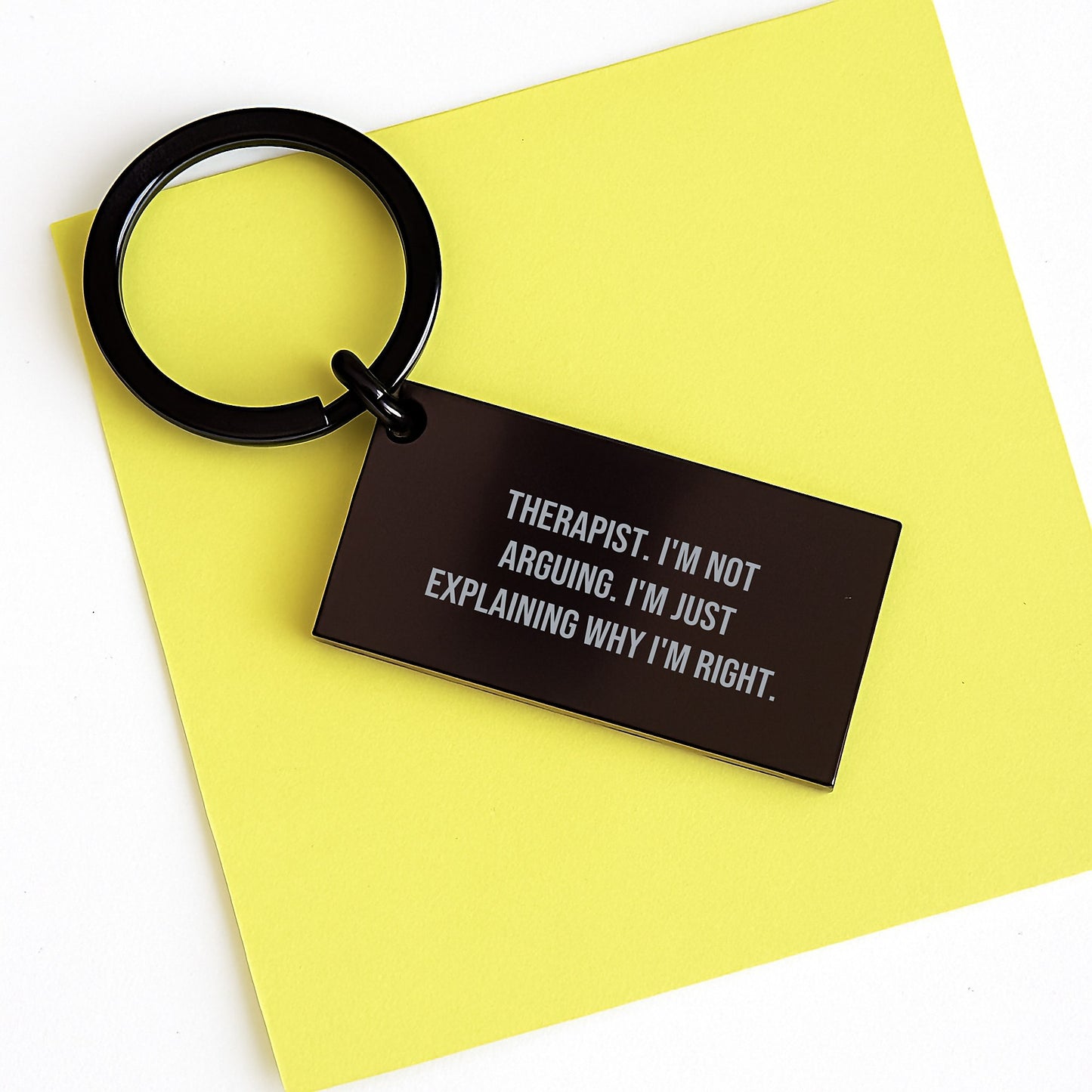 Funny Therapist Keychain Gifts from Friends and Family - Christmas Unique Therapist Keychains with Inspirational Quote - Image 3