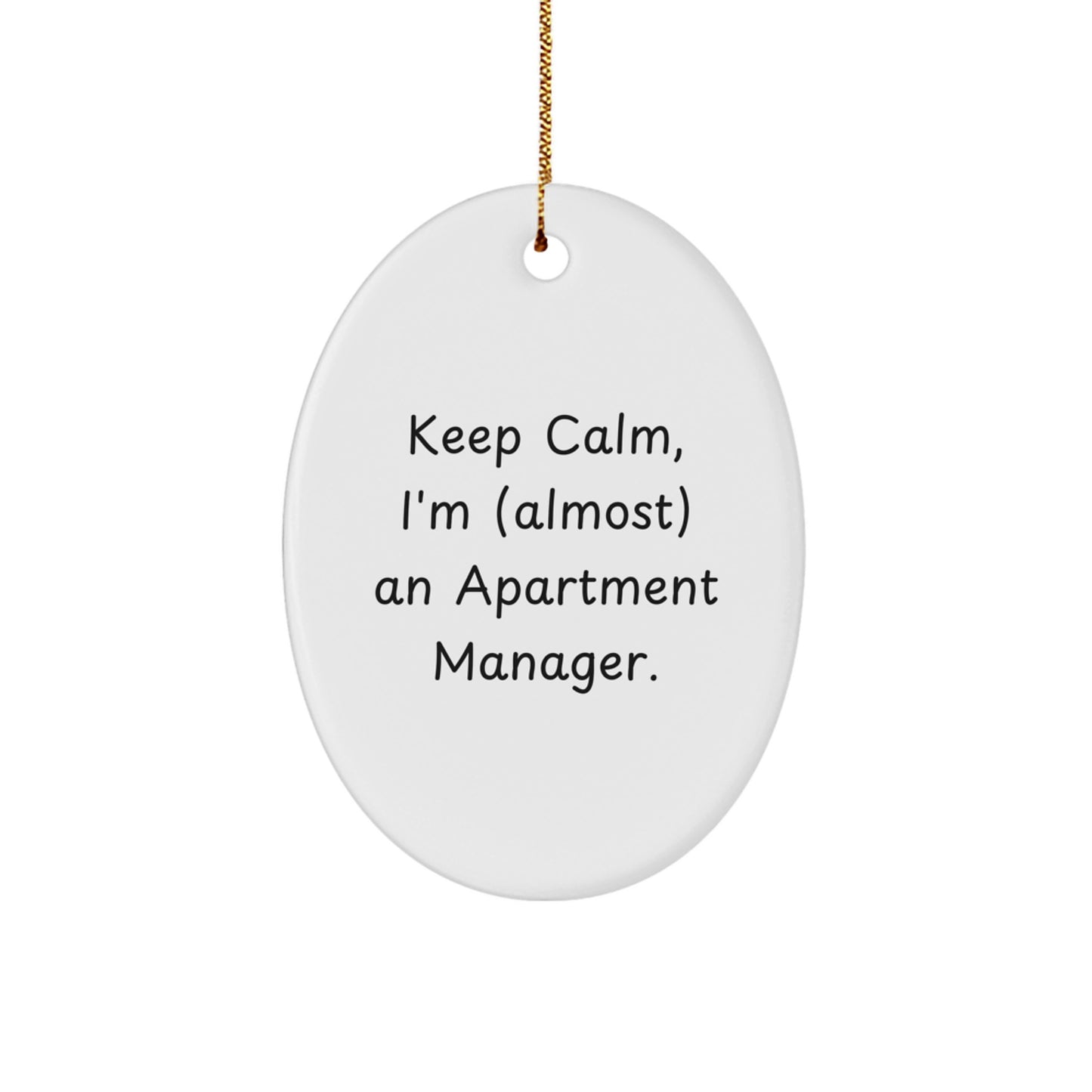 Calm Apartment Manager Christmas Ornament Gift for Friends - Image 1