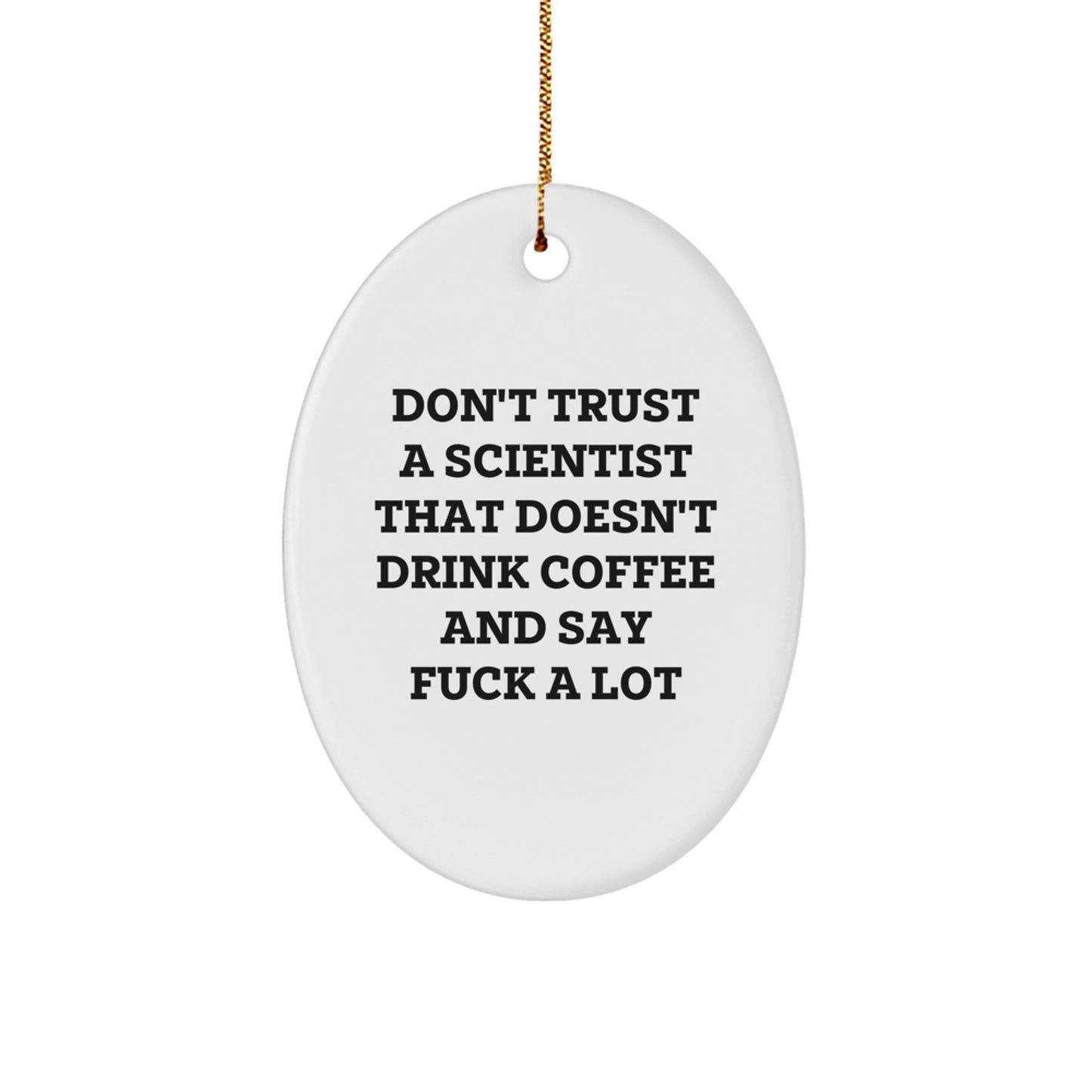 Funny Scientist Decor Oval Ornament Gifts from Friends for Scientist Men, Scientist Women, Scientist Coworkers, Scientist Family, Unique Christmas Unique Gifts - Image 1