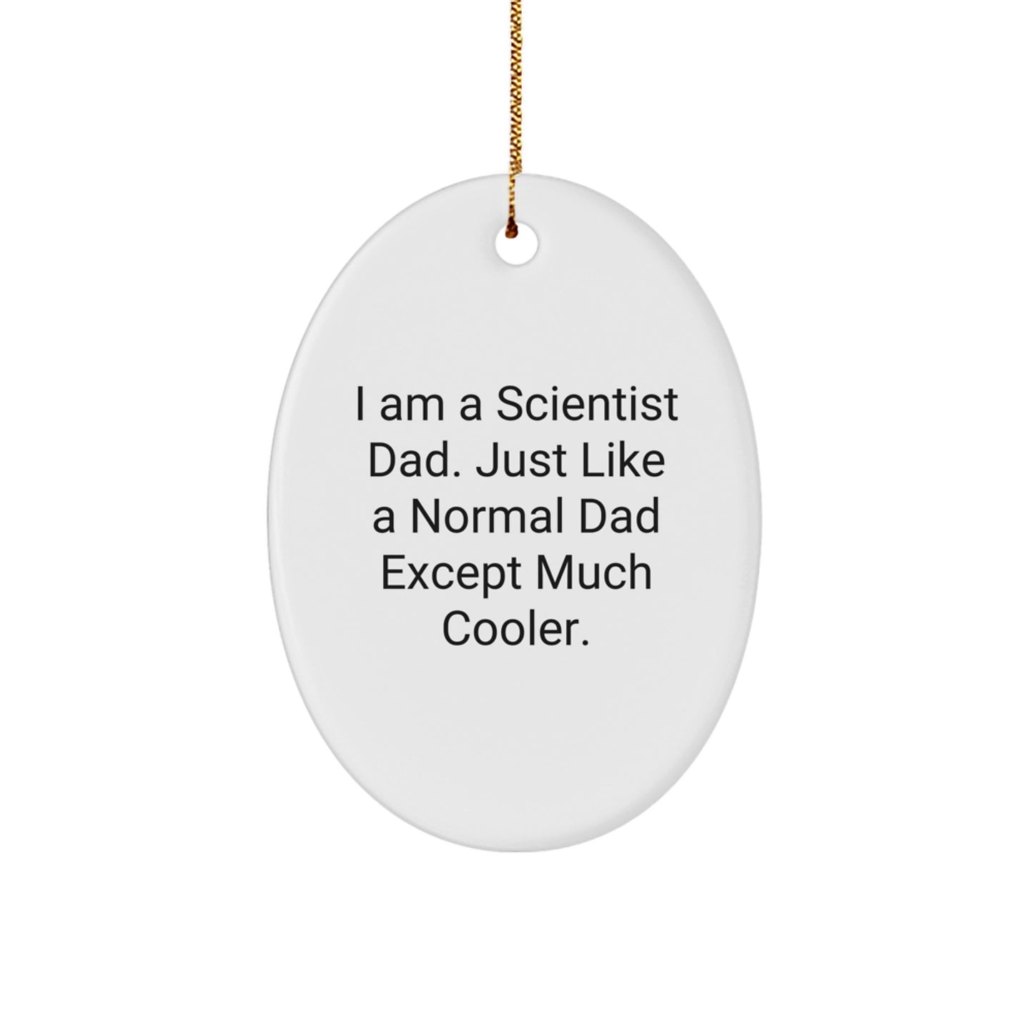 Funny Oval Ornaments for Scientist Dad Gifts from Men to Family - Unique Christmas Unique Gifts for Him - Image 1
