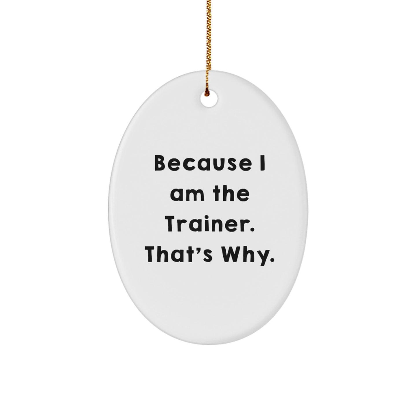 Trainer Oval Ornament Keepsake for Him Christmas Gift - Image 1