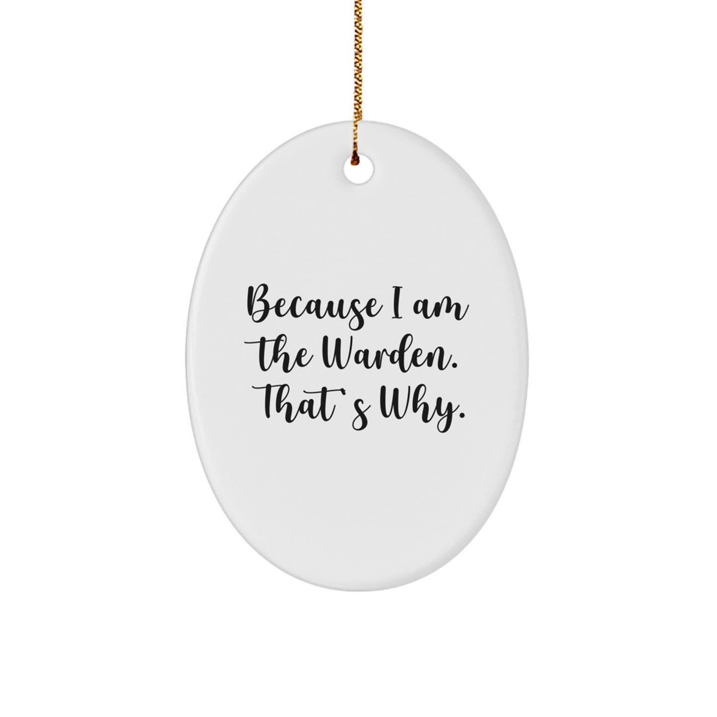 Bold Warden Novelty Christmas Ornament Gift for Friends - Image 1