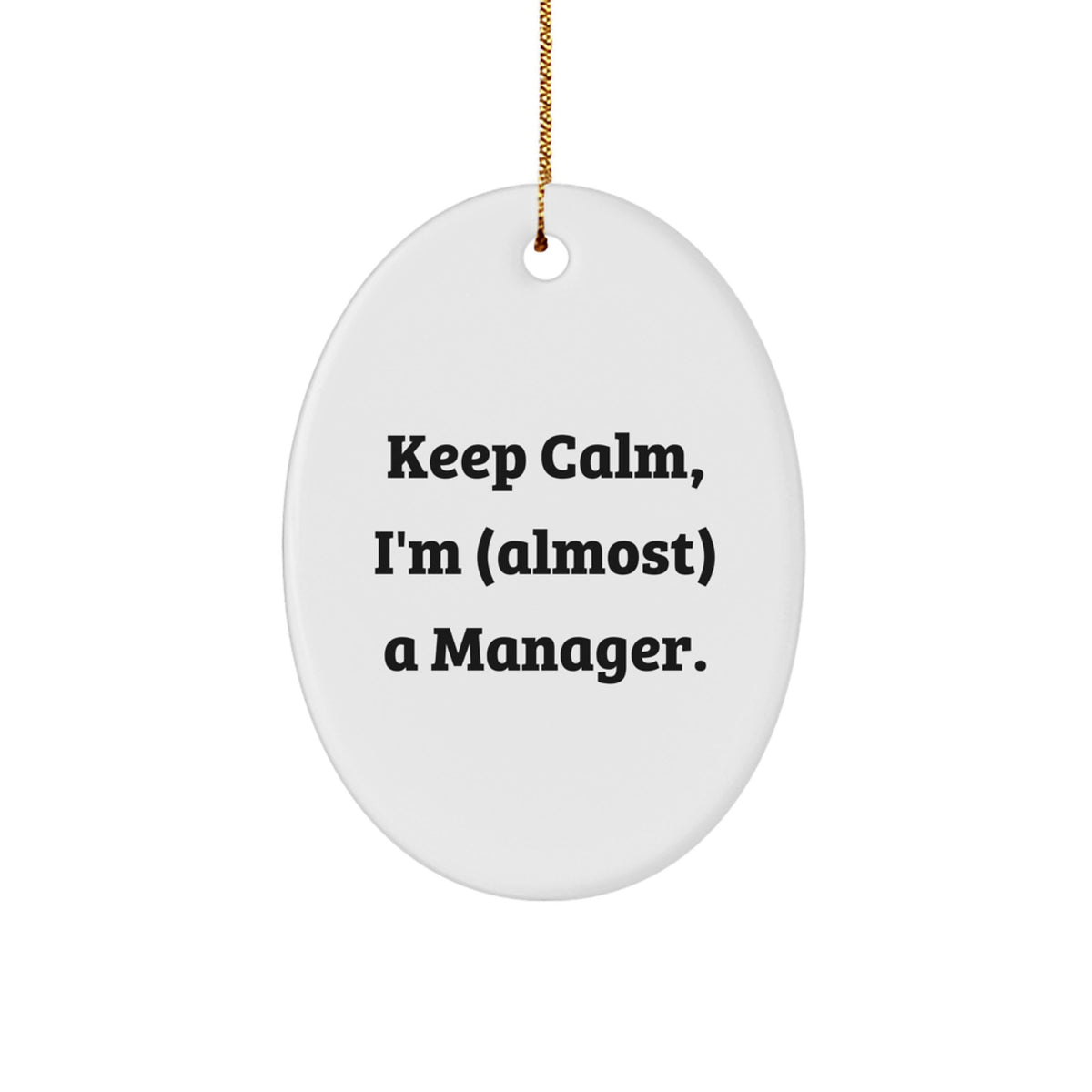 Christmas Gift Surprise for Teens Manager Oval Ornament - Image 1