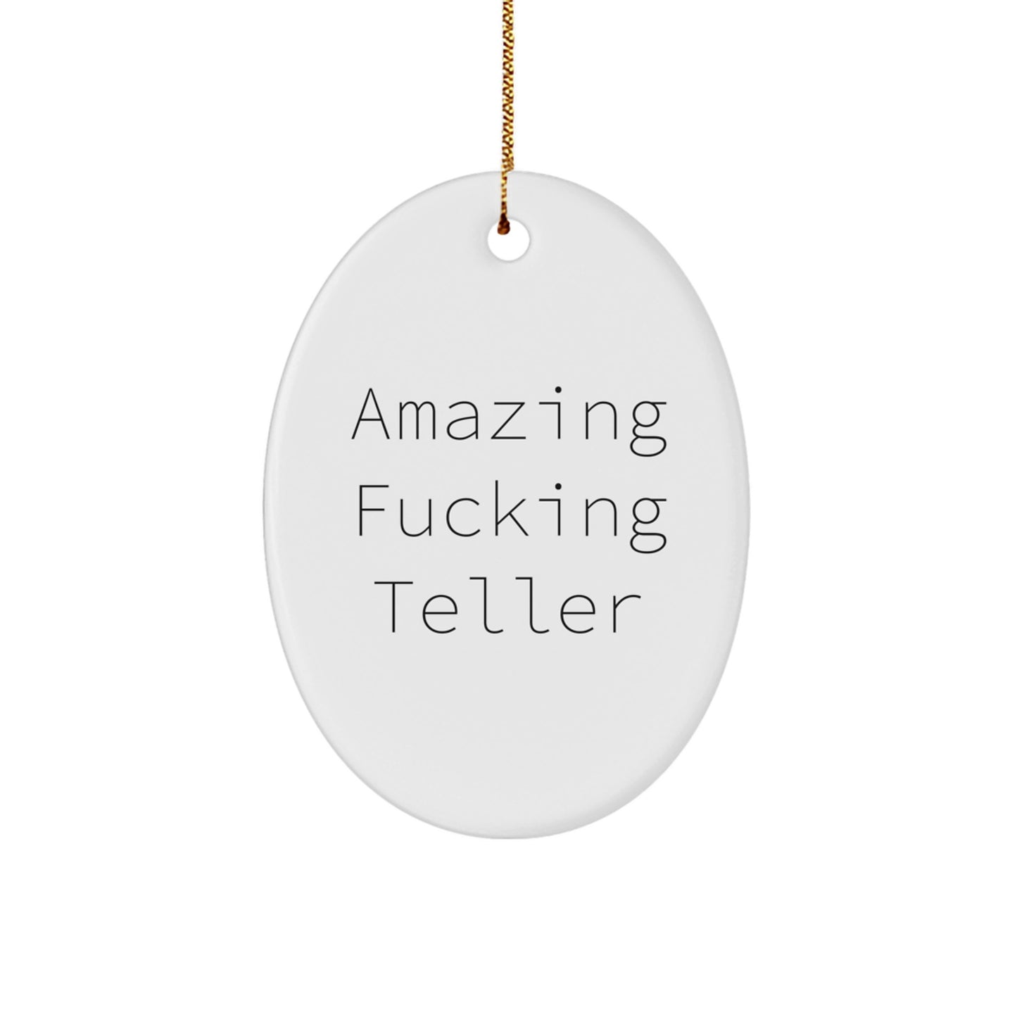 Funny Teller Oval Ornament Gifts from Men to Friends for Christmas Unique Teller Decorations - Image 1