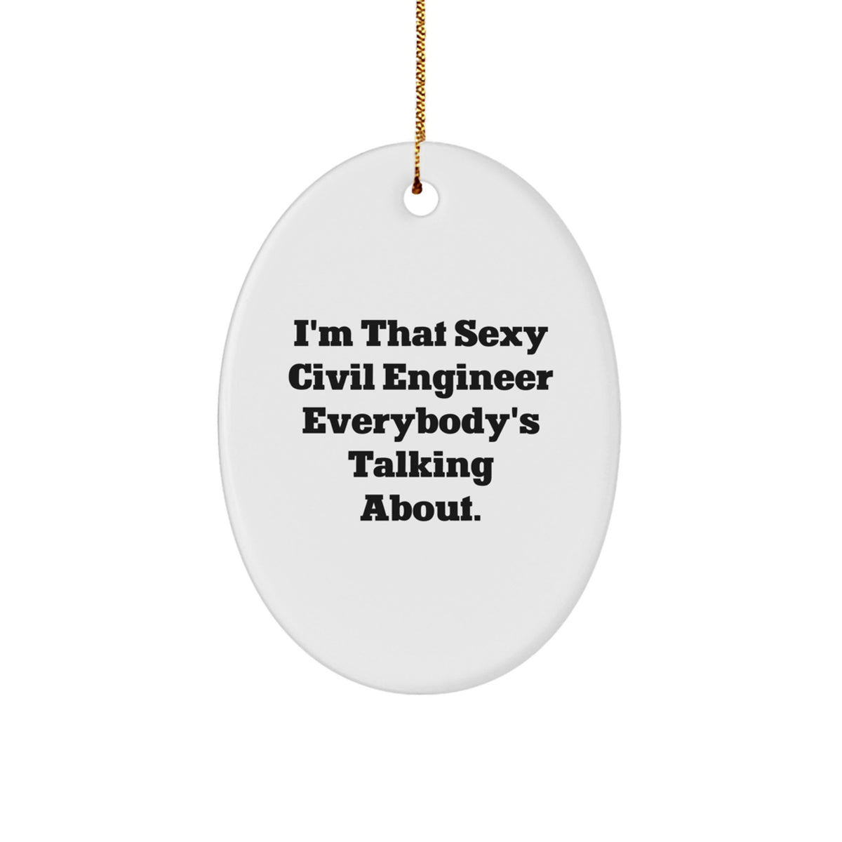 Family's Treasure Civil Engineer Oval Christmas Ornament Gift - Image 1