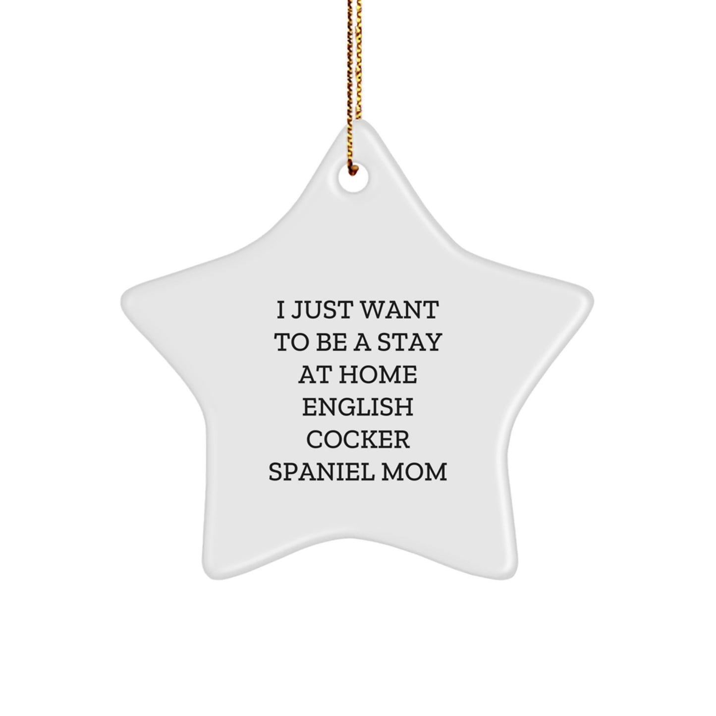 English Cocker Spaniel Dog Mom Star Ornament Gifts from Friends for Christmas - Image 1