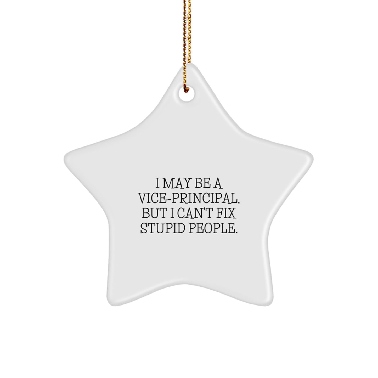 Vice-Principal Gifts from Friends - Funny Star Ornament, I May Be A Vice-principal, But I Can't Fix Stupid People. - Christmas Unique Gifts for Vice-Principal - Image 1