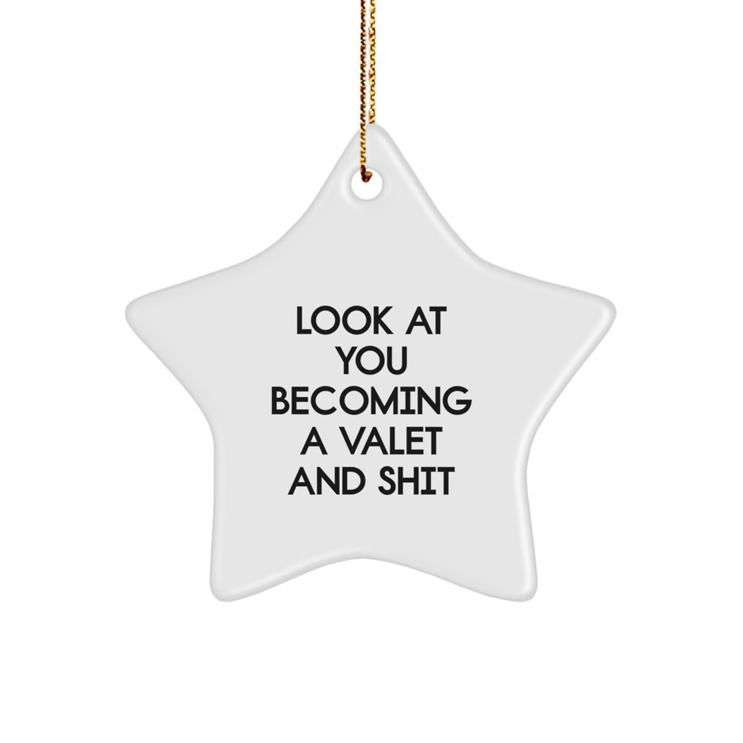 Valet Gifts from Friends and Family - Star Ornament with Funny Quote - Unique Christmas Unique Gifts for Men and Women - Image 1
