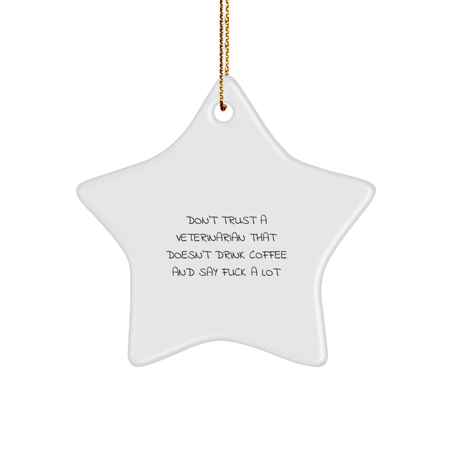 Funny Veterinarian Gifts, Star Ornament for Veterinarian Friends, Unique Christmas Unique Gifts from Men, Friends, Family for Veterinarian, Funny Quote - Image 1