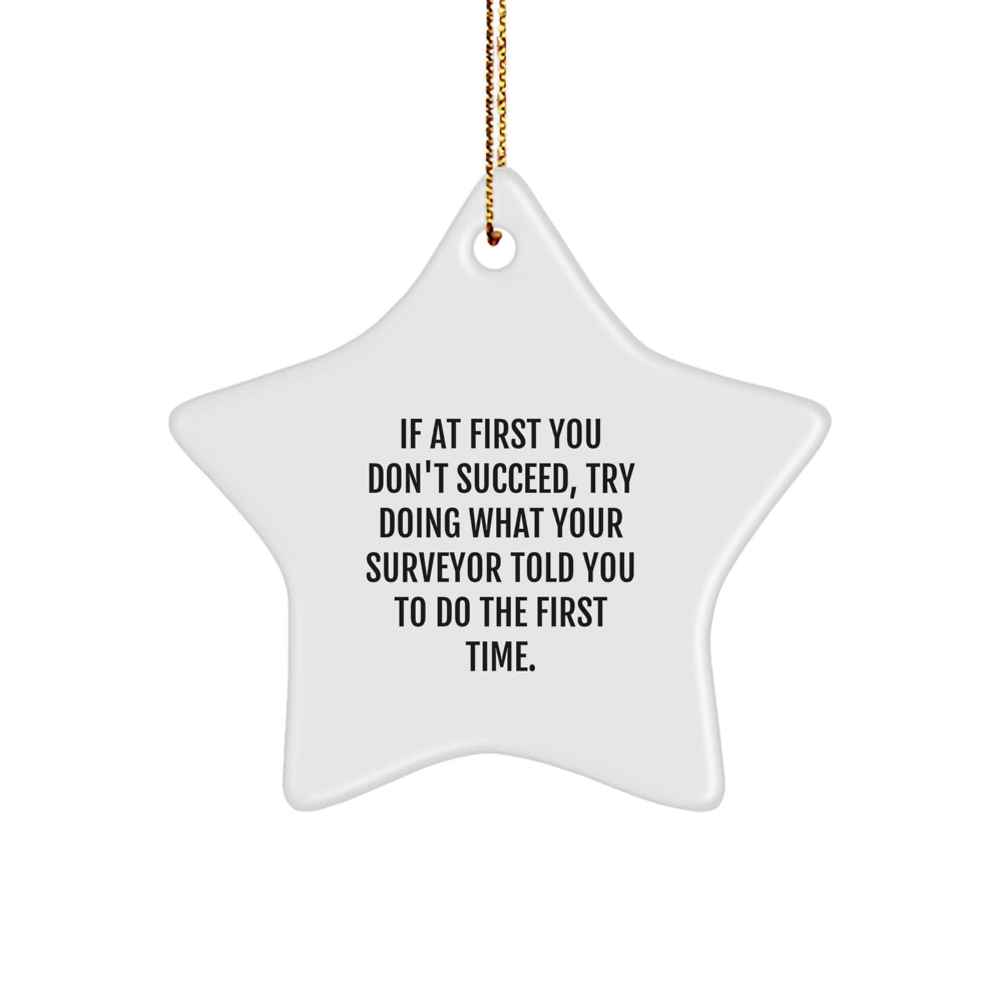 Funny Surveyor Gifts from Men Friends for Surveyor Star Ornament on Christmas Unique Gifts - Image 1